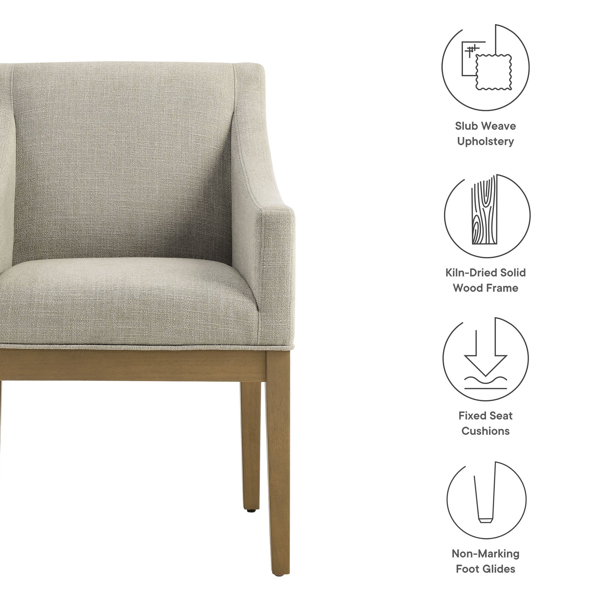 Alton Fabric Upholstered Dining Armchair by Modway - Image 8