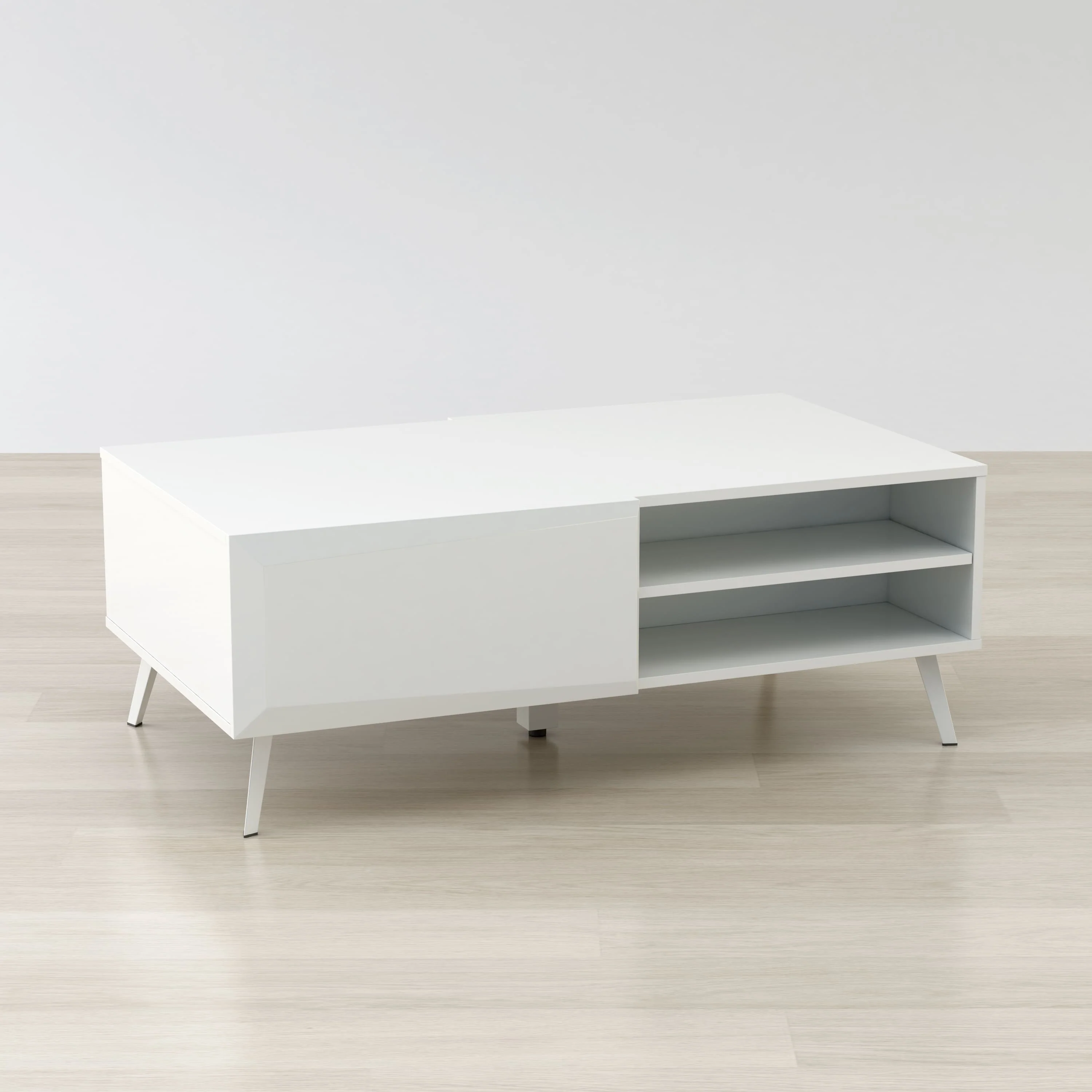Altus 43" Coffee Table Gloss White By Anderson Teak - Image 2