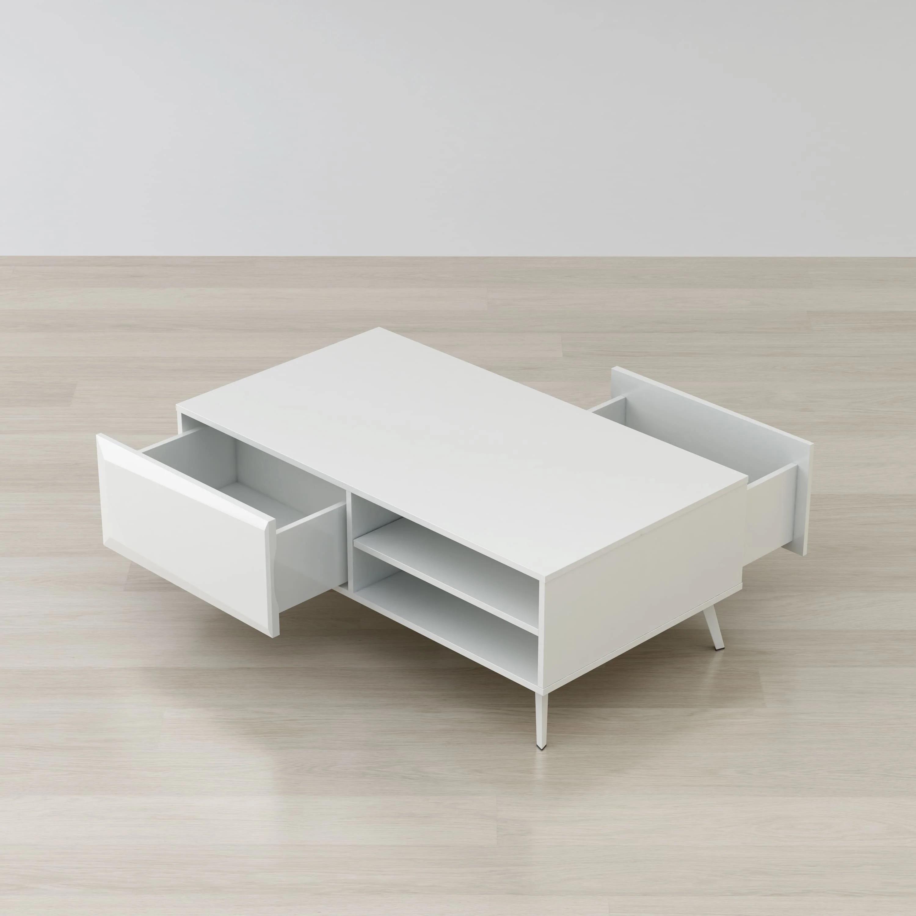 Altus 43" Coffee Table Gloss White By Anderson Teak - Image 3