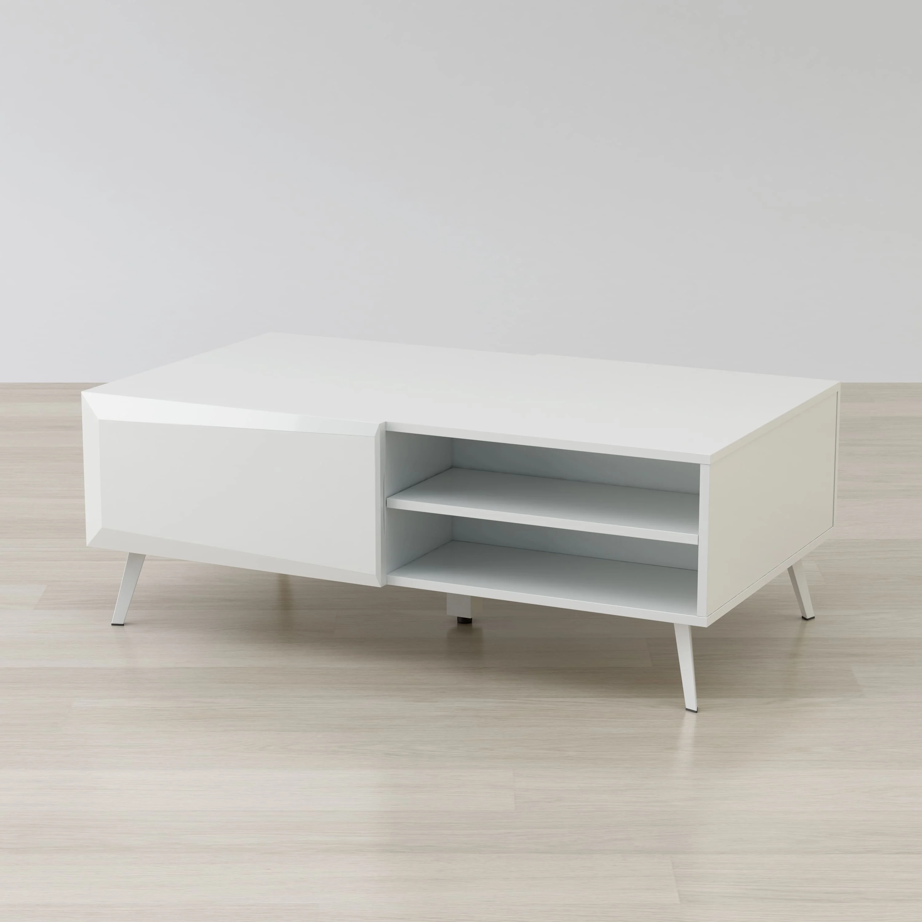 Altus 43" Coffee Table Gloss White By Anderson Teak - Image 4