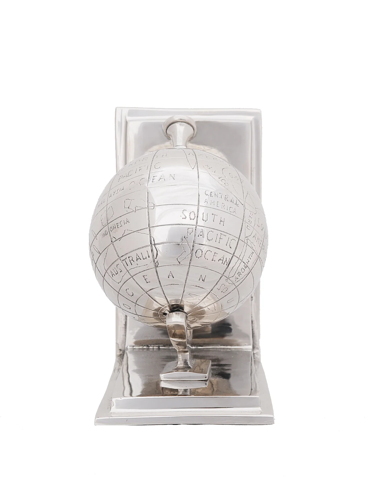 Alum Globe Bookend Set Of Two By Homeroots - Image 3