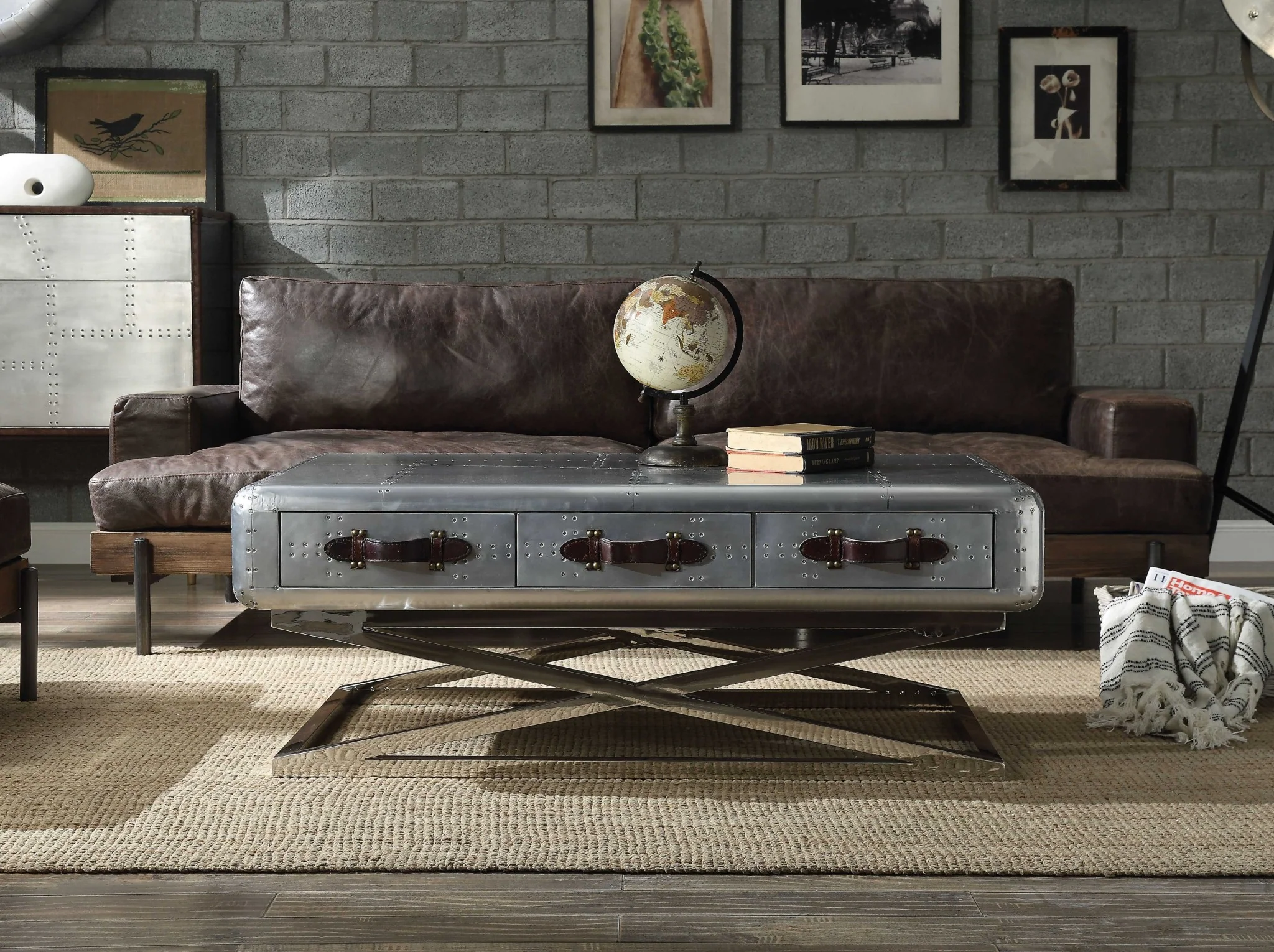 Aluminum Coffee Table By Homeroots - Image 3