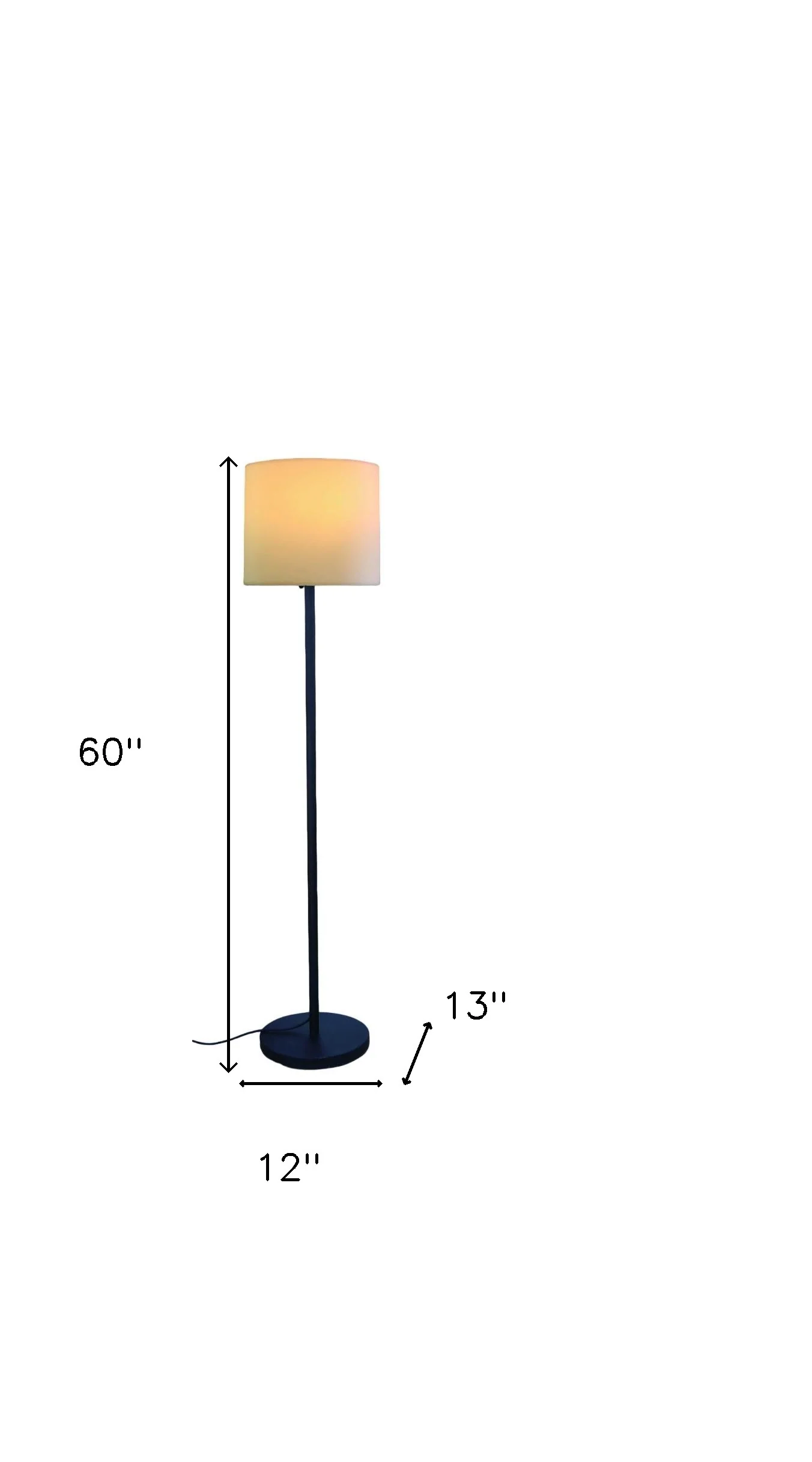 Aluminum Floor Lamp By Homeroots - Image 3
