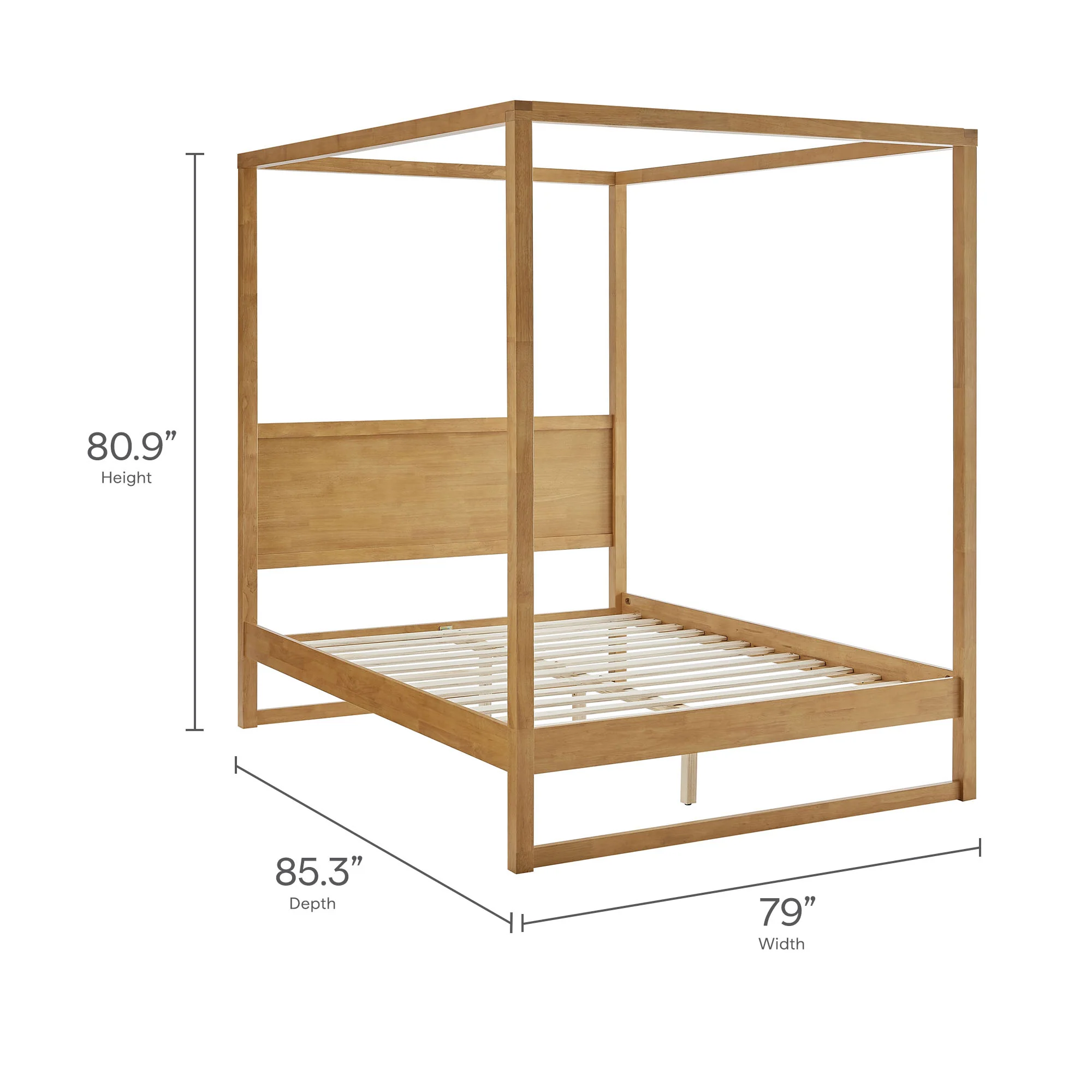 Alva King Wood Canopy Platform Bed by Modway - Image 10