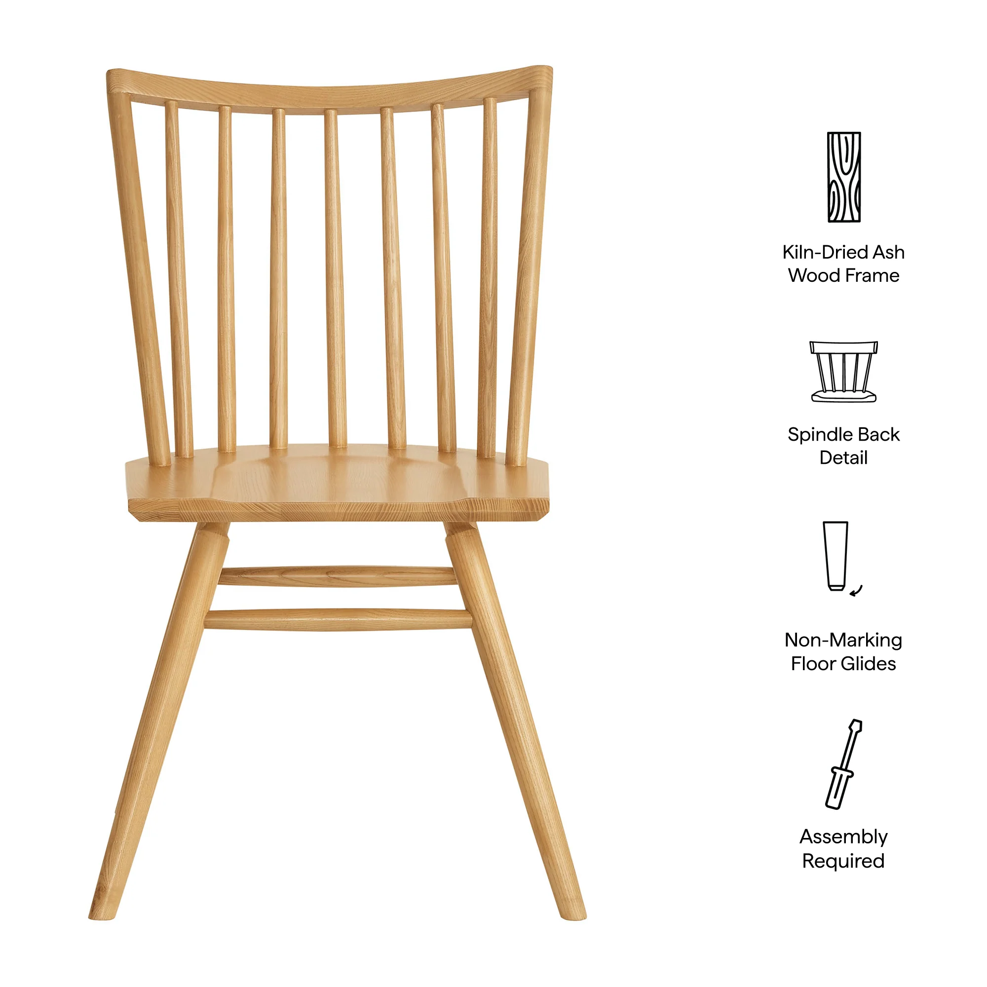 Alvar Spindle Back Dining Side Chairs Set of 2 by Modway - Image 9