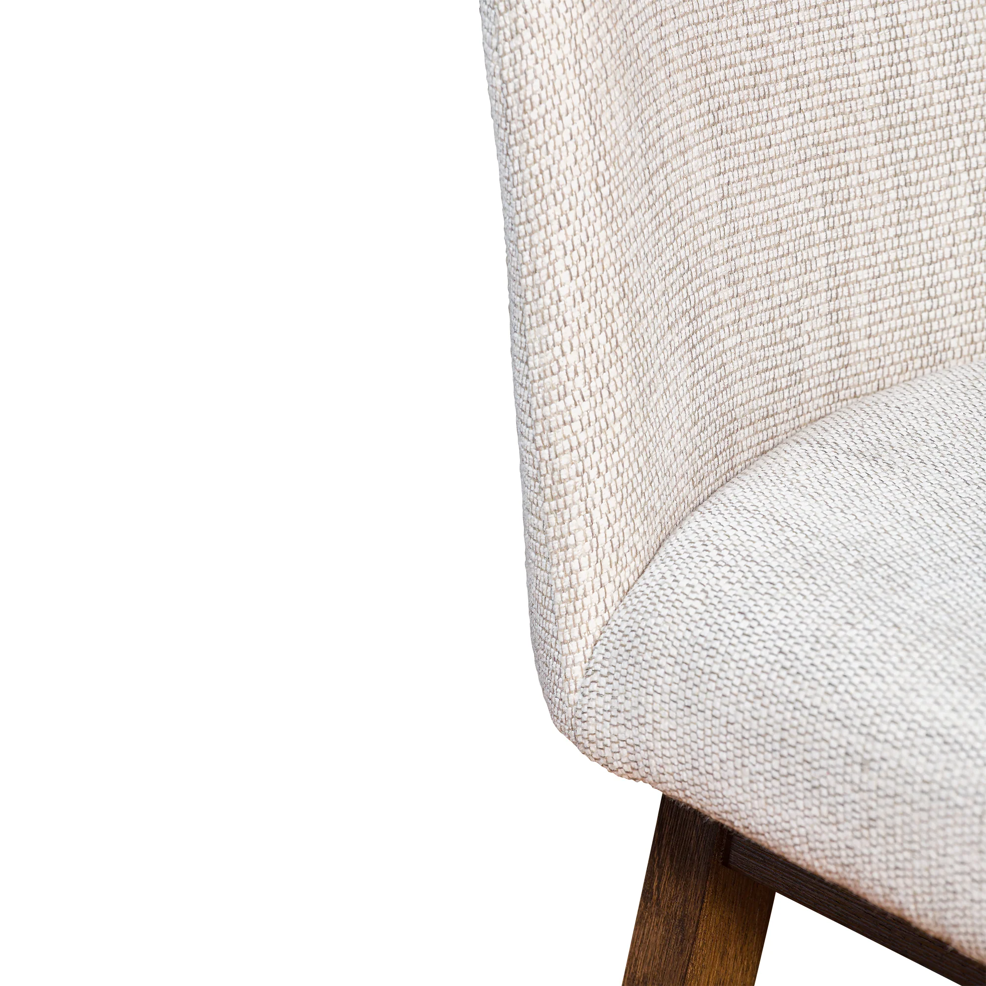 Amalie Swivel Bar Stool in Brown Oak Wood Finish with Beige Fabric By Armen Living - Image 10