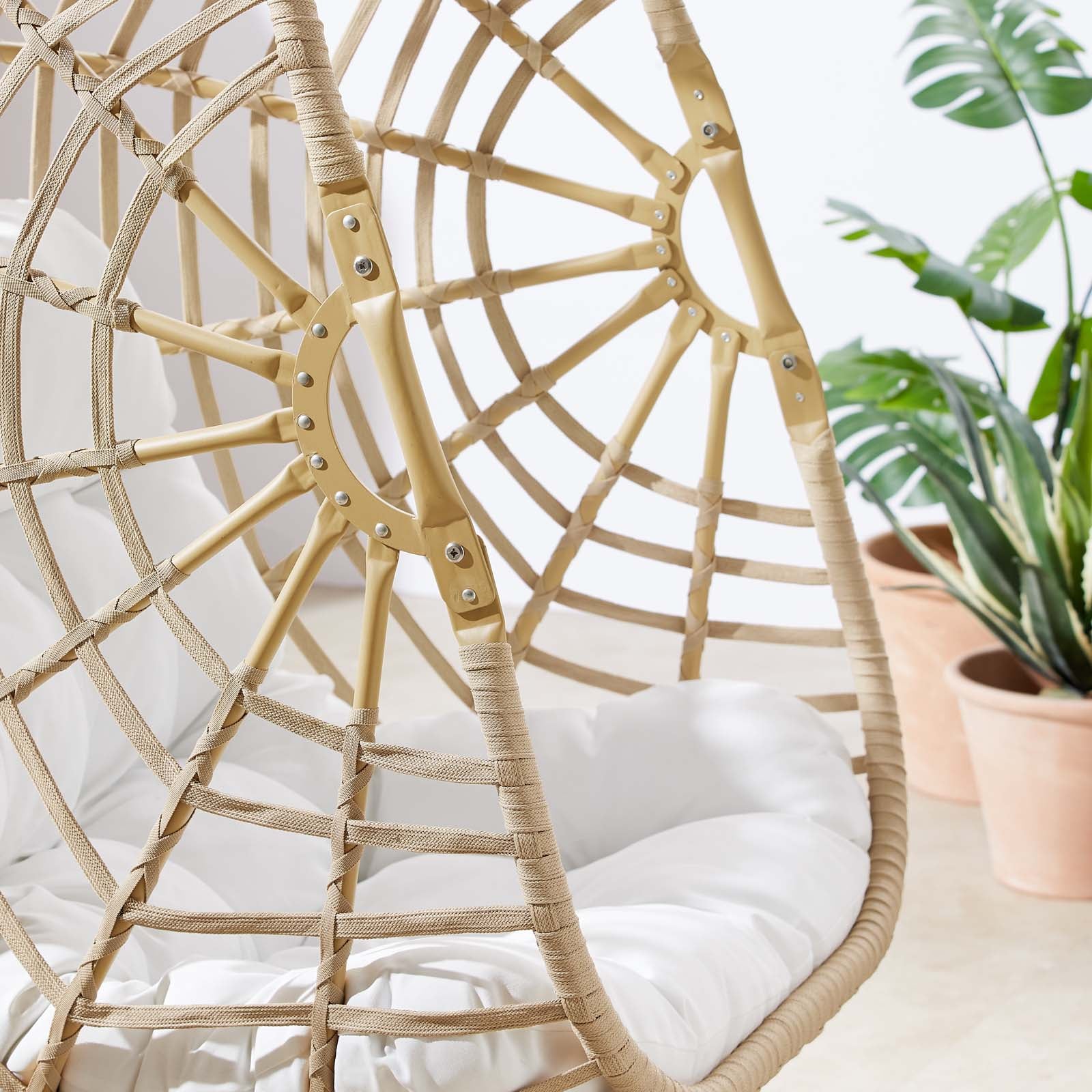 Amalie Wicker Rattan Outdoor Patio Rattan Swing Chair without Stand By Modway - EEI-6261 - Image 8