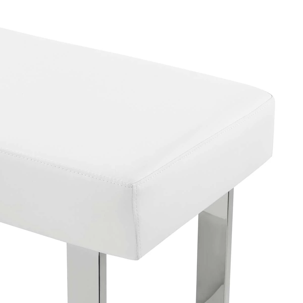 Amanda 3 Piece White Rectangular Dining Set By Armen Living - Image 5