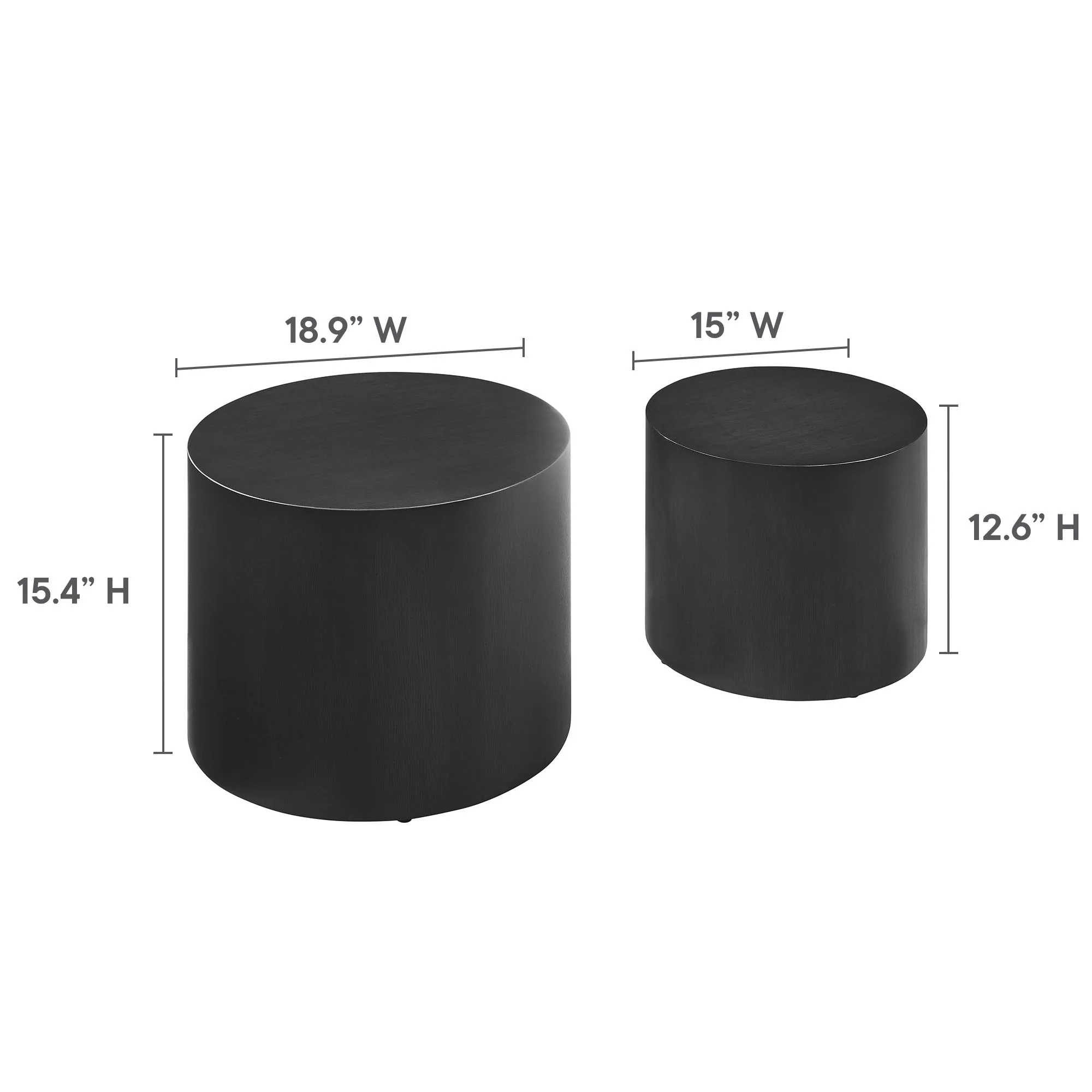 Amani Round Nesting Coffee Tables Set of 2 by Modway - Image 11