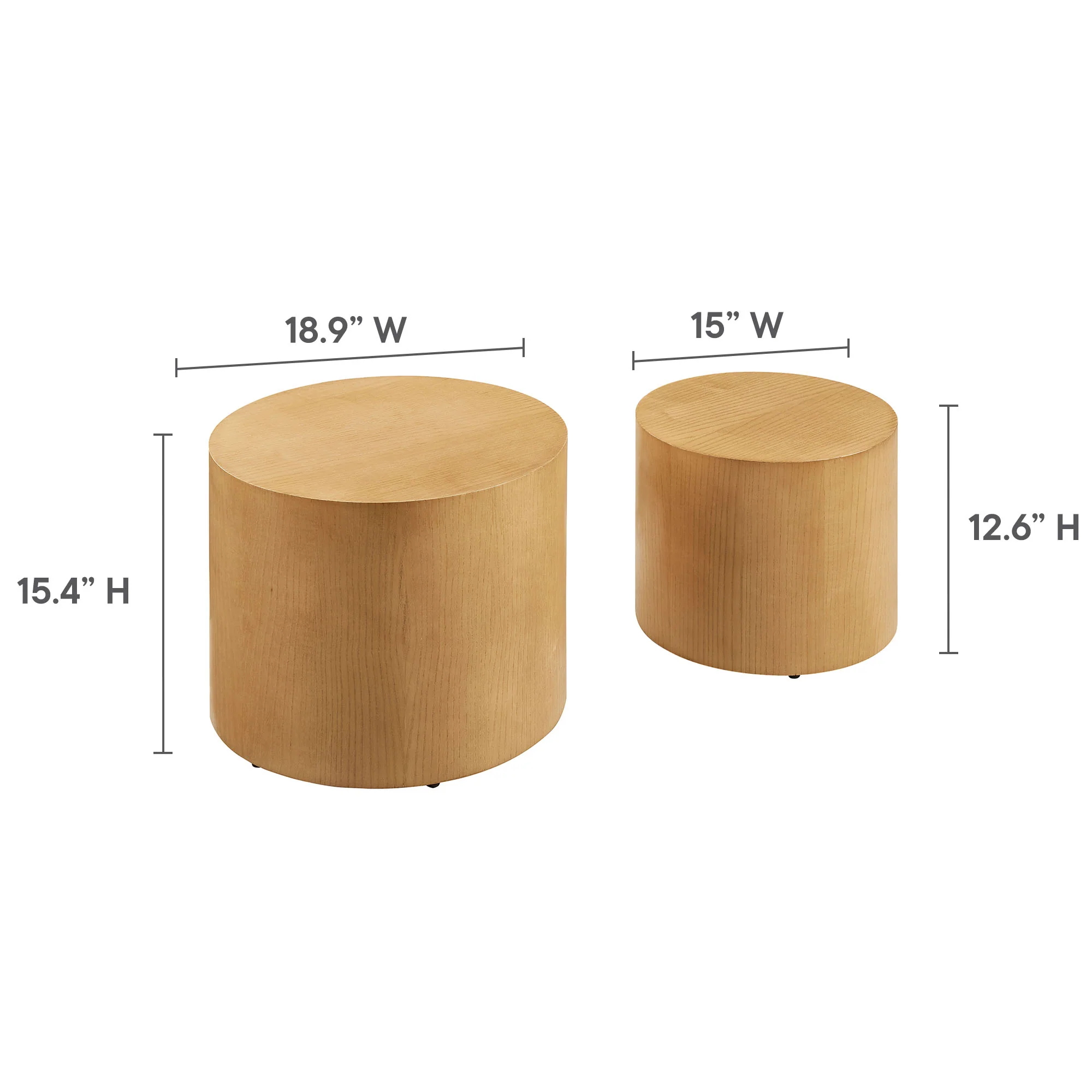 Amani Round Nesting Coffee Tables Set of 2 by Modway - Image 22