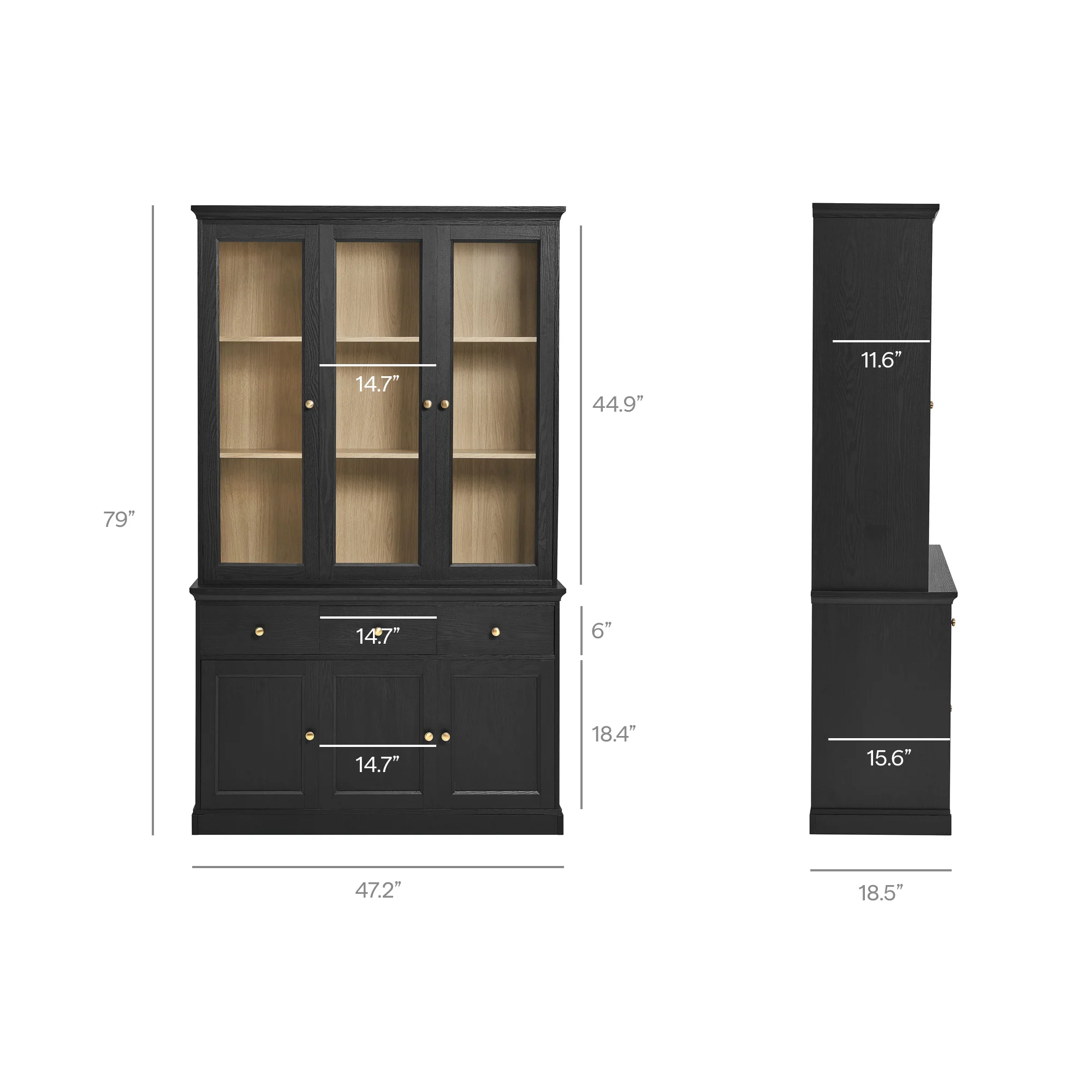 Amara 79 Inch Large Storage Display Cabinet by Modway - Image 10