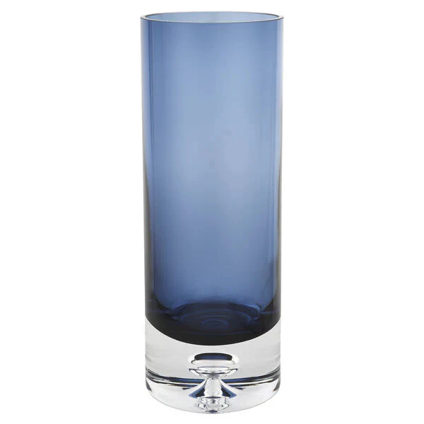Amber Mouth Blown Bubble Glass Thick Walled Cylinder Vase By Homeroots - Image 3