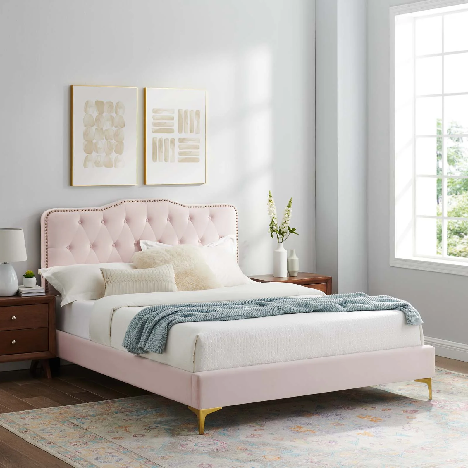 Amber Performance Velvet Queen Platform Bed By Modway - MOD-6775 - Image 83