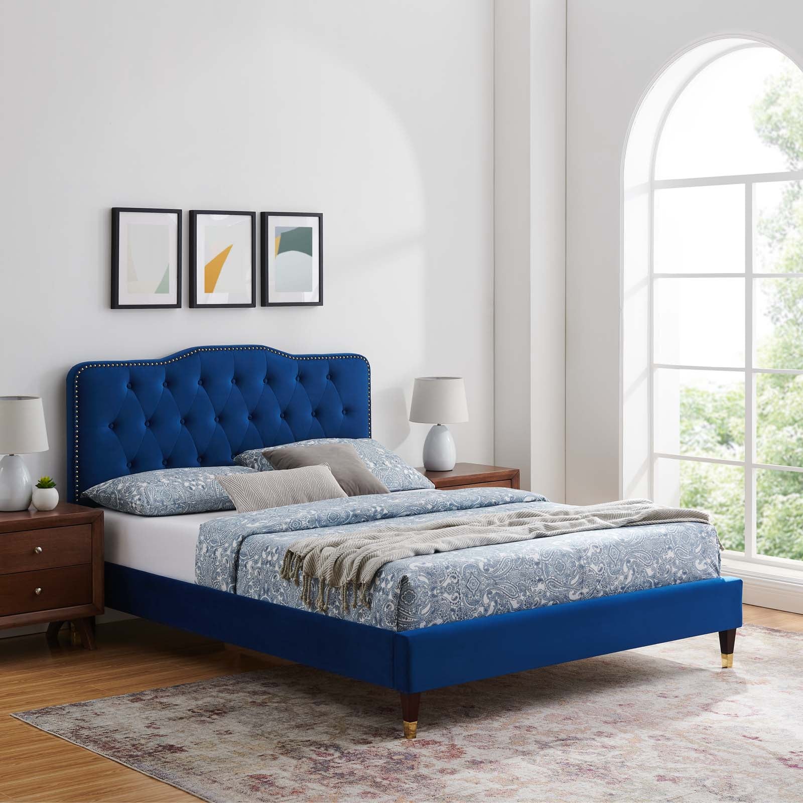 Amber Performance Velvet Queen Platform Bed By Modway - MOD-6776 - Image 64