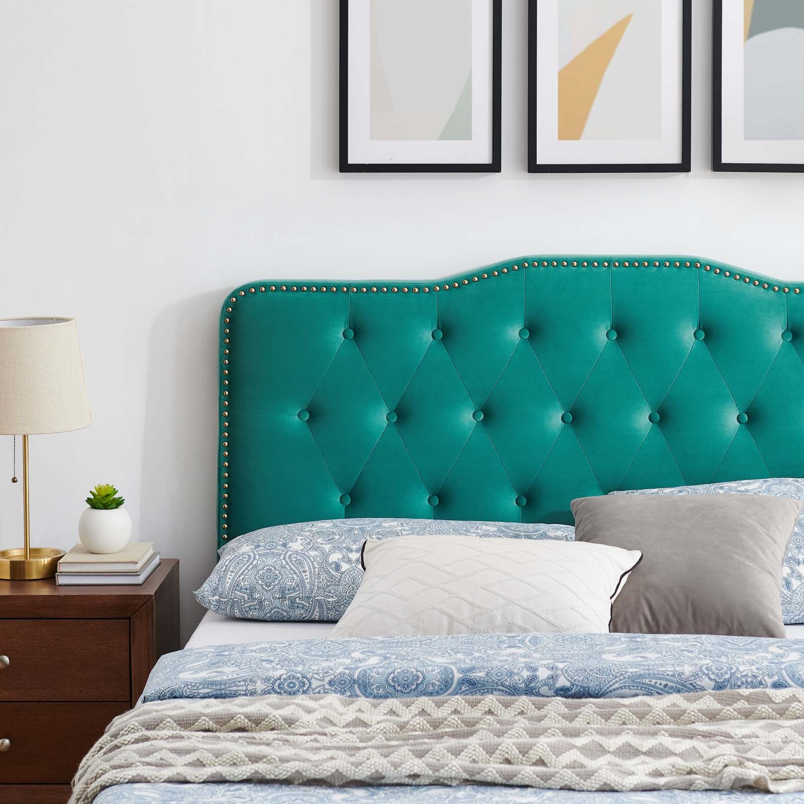 Amber Performance Velvet Queen Platform Bed By Modway - MOD-6776 - Image 87