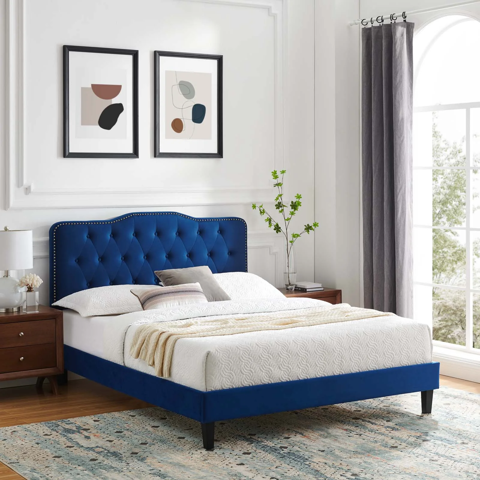 Amber Performance Velvet Twin Platform Bed By Modway - MOD-6780 - Image 63