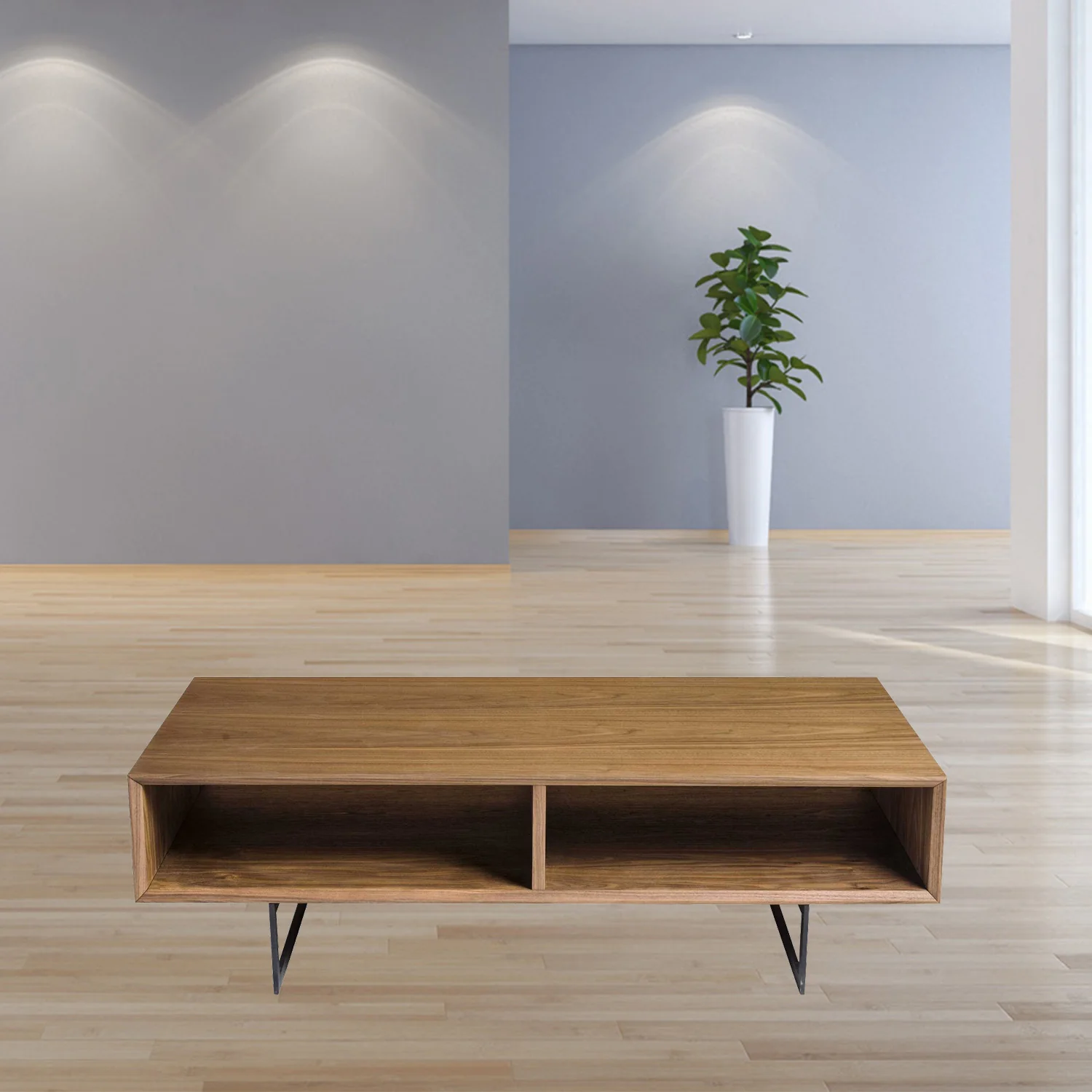 American Walnut Veneer Over MDF Coffee Table By Homeroots - Image 5