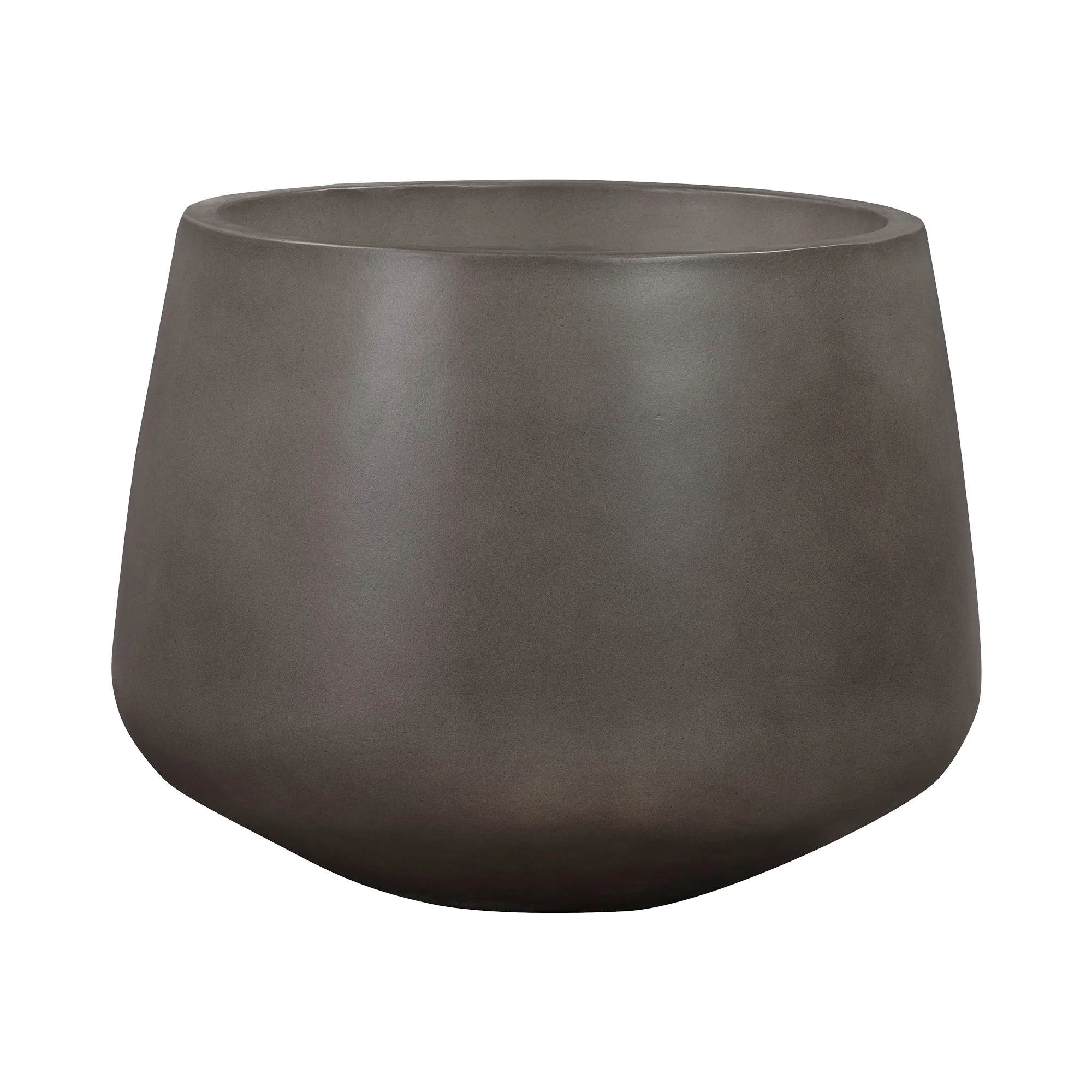 Amethyst Large Round Lightweight Concrete Indoor or Outdoor Planter in grey By Armen Living - Image 2