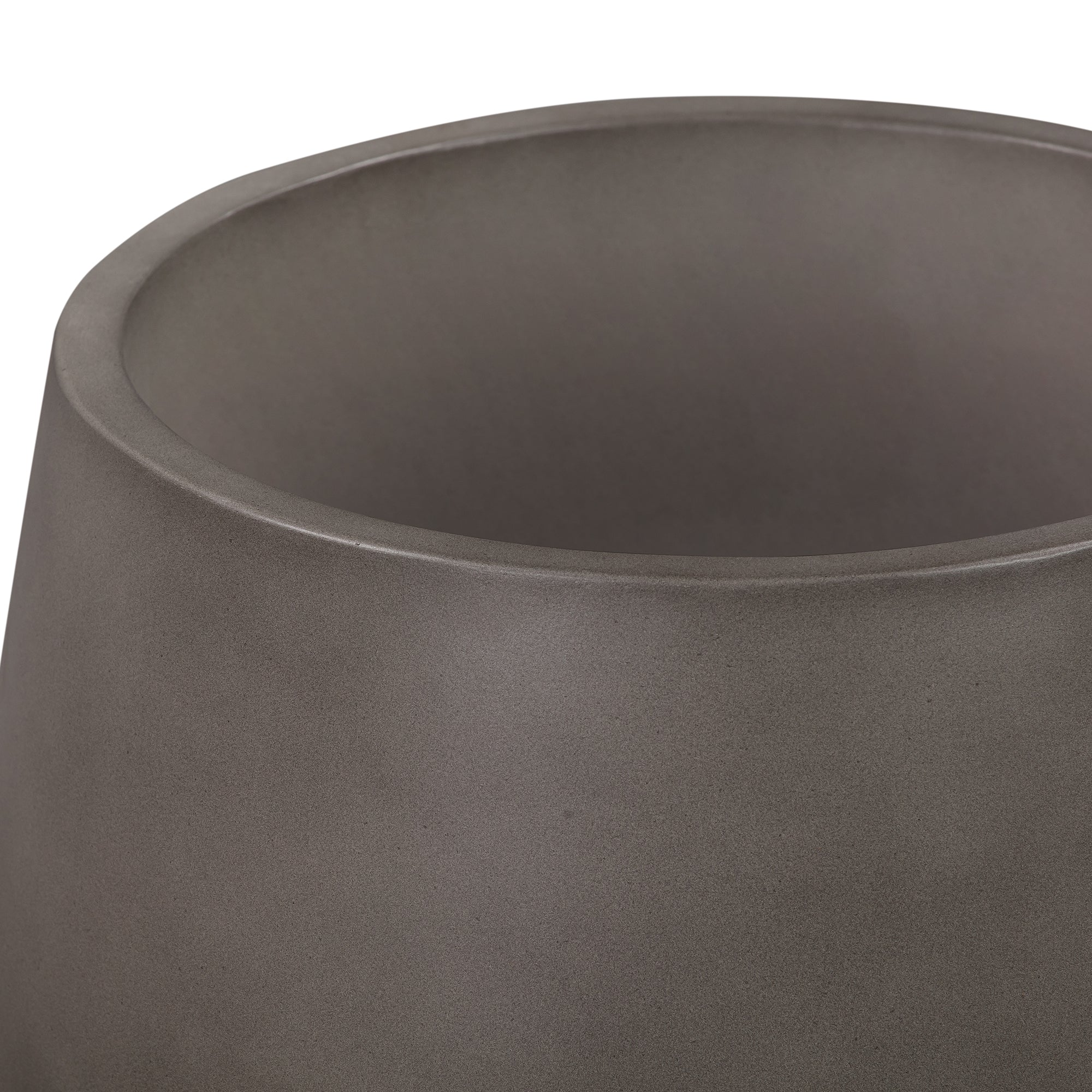 Amethyst Large Round Lightweight Concrete Indoor or Outdoor Planter in grey By Armen Living - Image 6