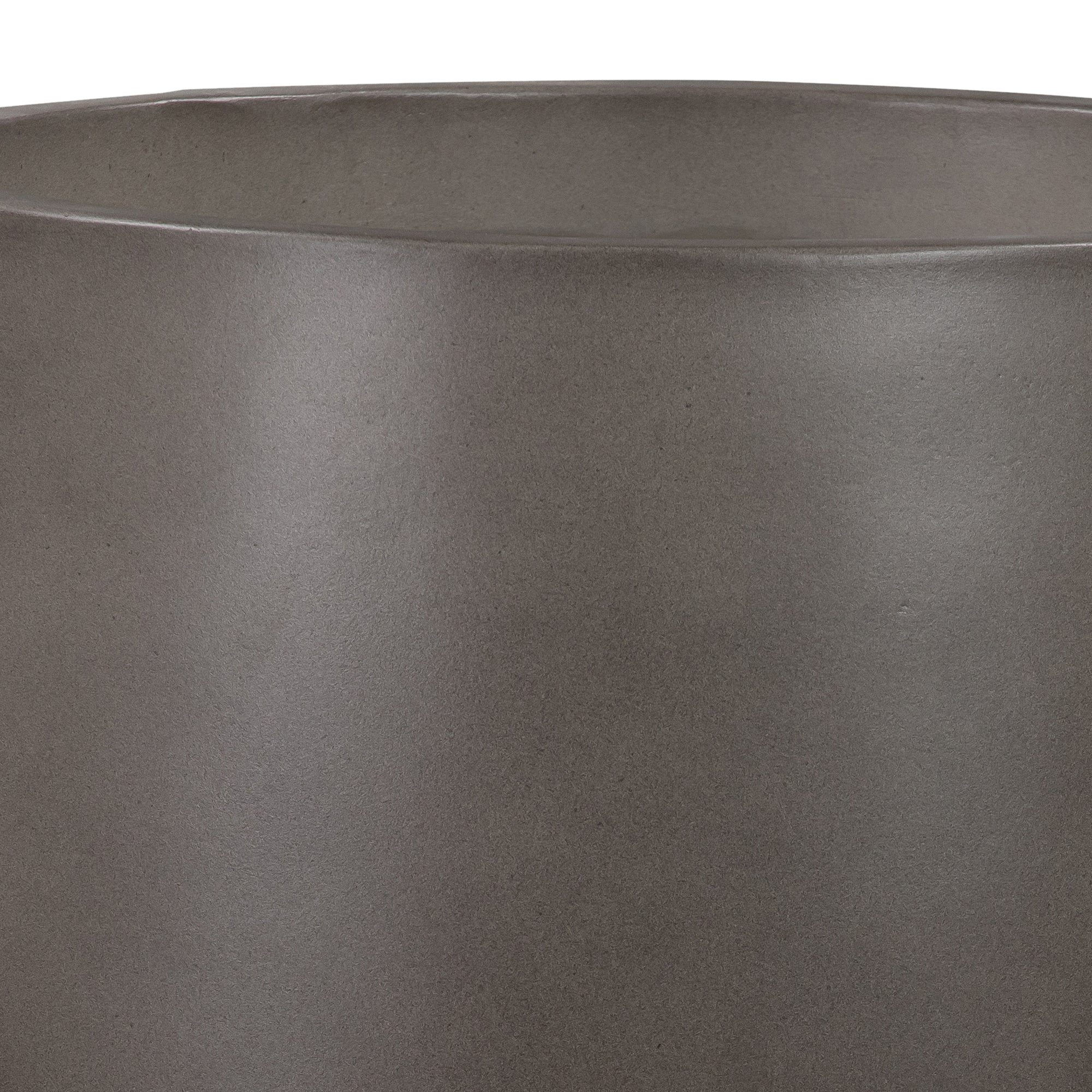 Amethyst Medium Round Lightweight Concrete Indoor or Outdoor Planter in grey By Armen Living - Image 4