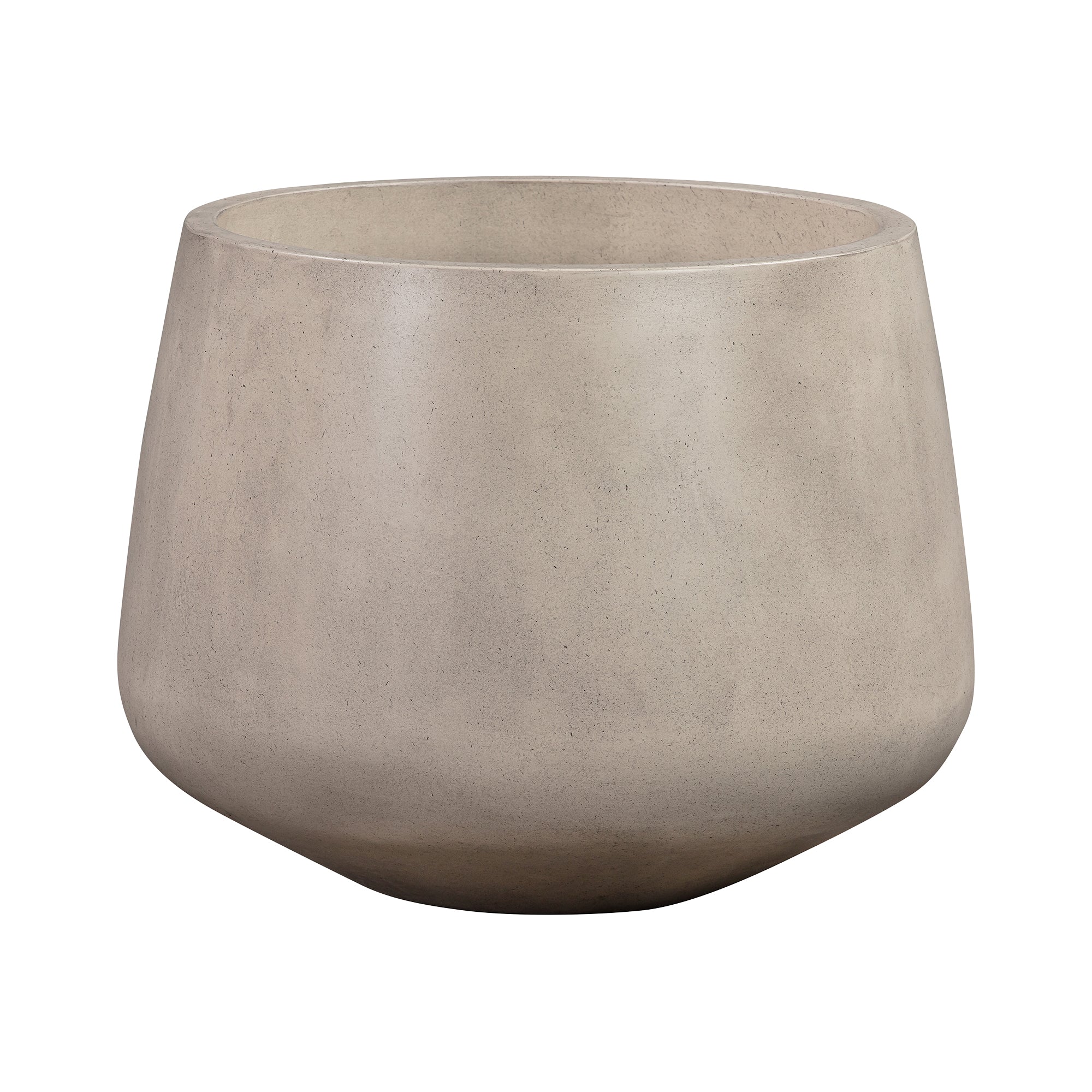 Amethyst Medium Round Lightweight White Concrete Indoor or Outdoor Planter in white By Armen Living - Image 2