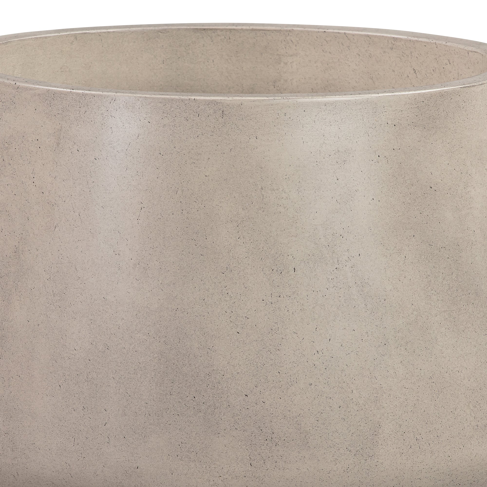 Amethyst Medium Round Lightweight White Concrete Indoor or Outdoor Planter in white By Armen Living - Image 3
