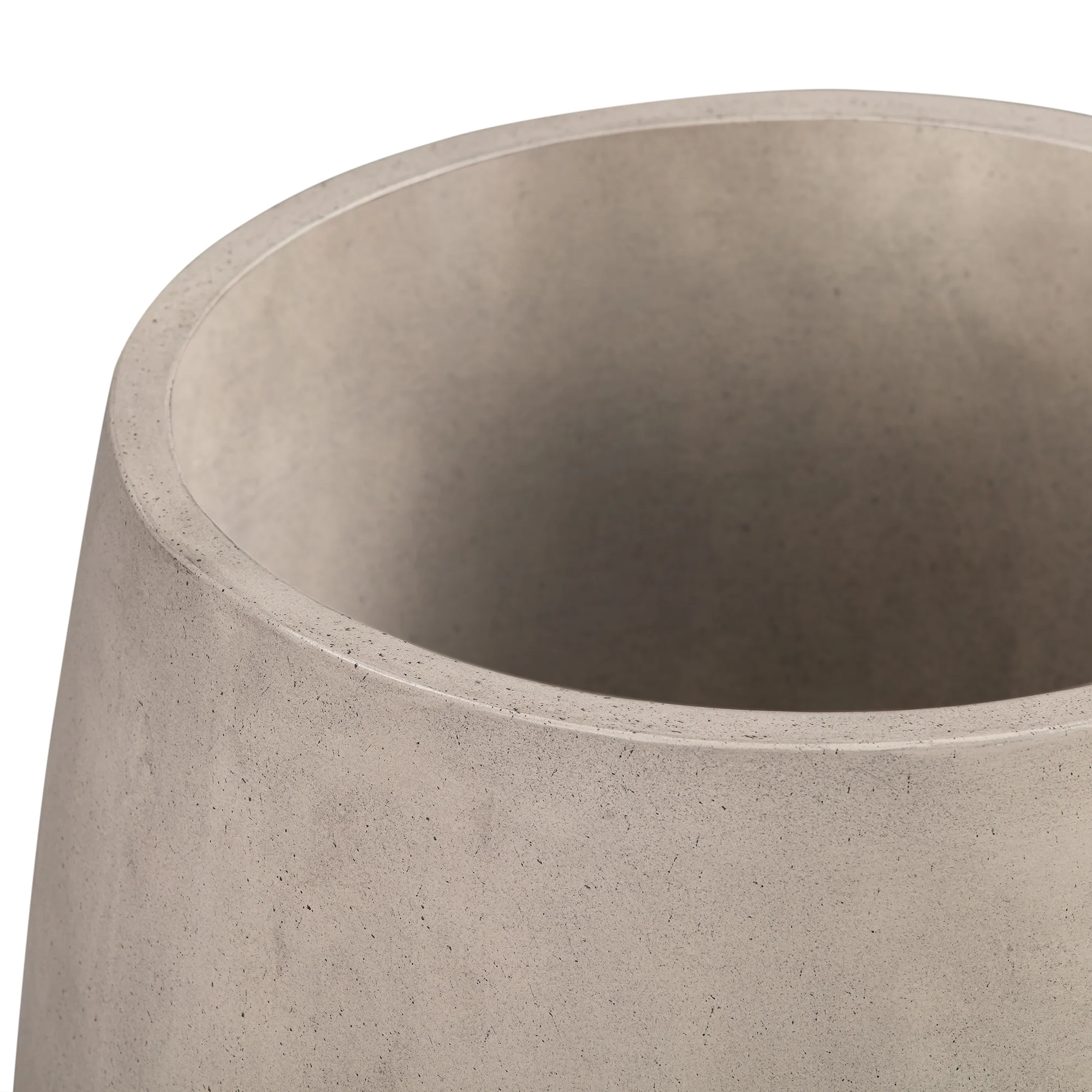 Amethyst Medium Round Lightweight White Concrete Indoor or Outdoor Planter in white By Armen Living - Image 5