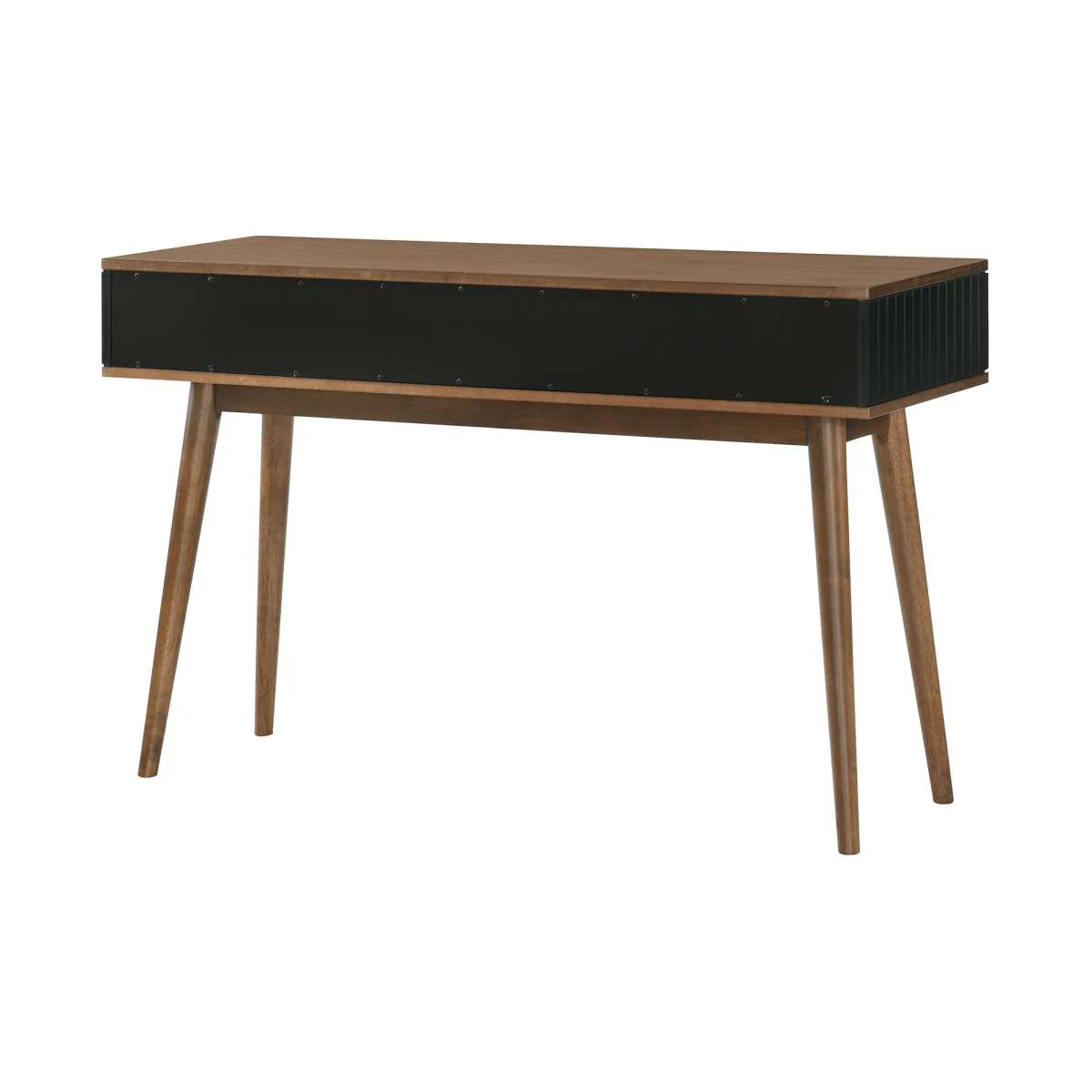 Amigo Black Veneer and Walnut Wood Console Table By Armen Living - Image 4
