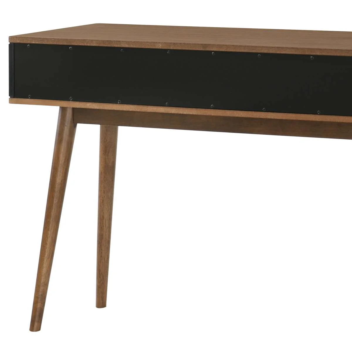 Amigo Black Veneer and Walnut Wood Console Table By Armen Living - Image 6