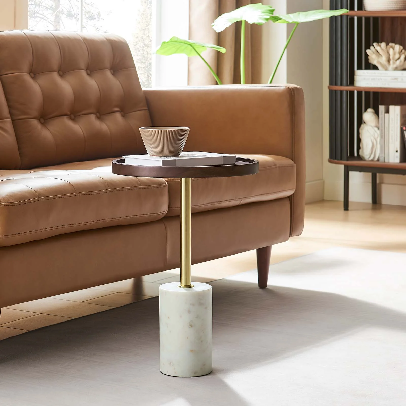 Amina Round Acacia Wood Side Table By Modway - EEI-6607 - Image 18