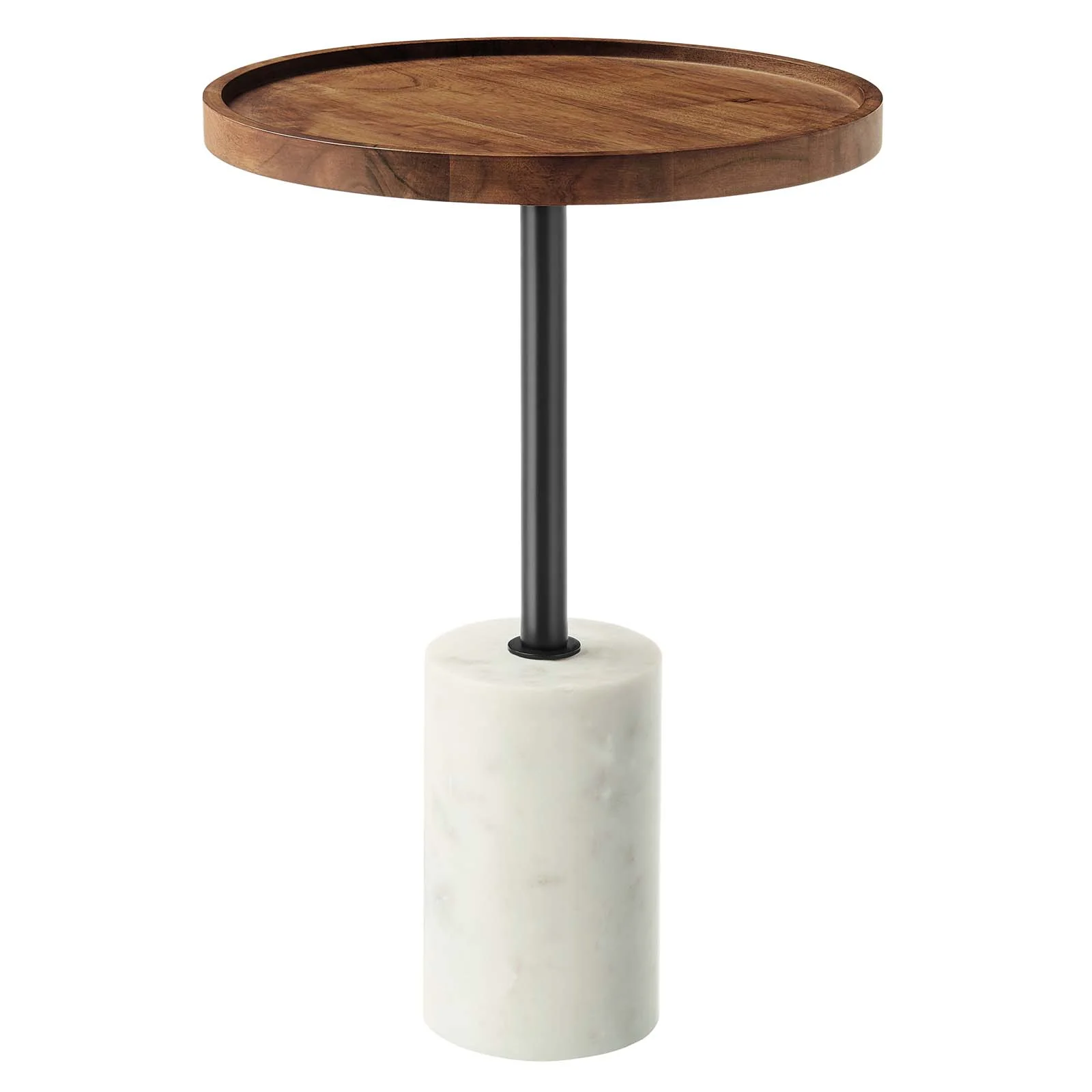 Amina Round Acacia Wood Side Table By Modway - EEI-6607 - Image 2