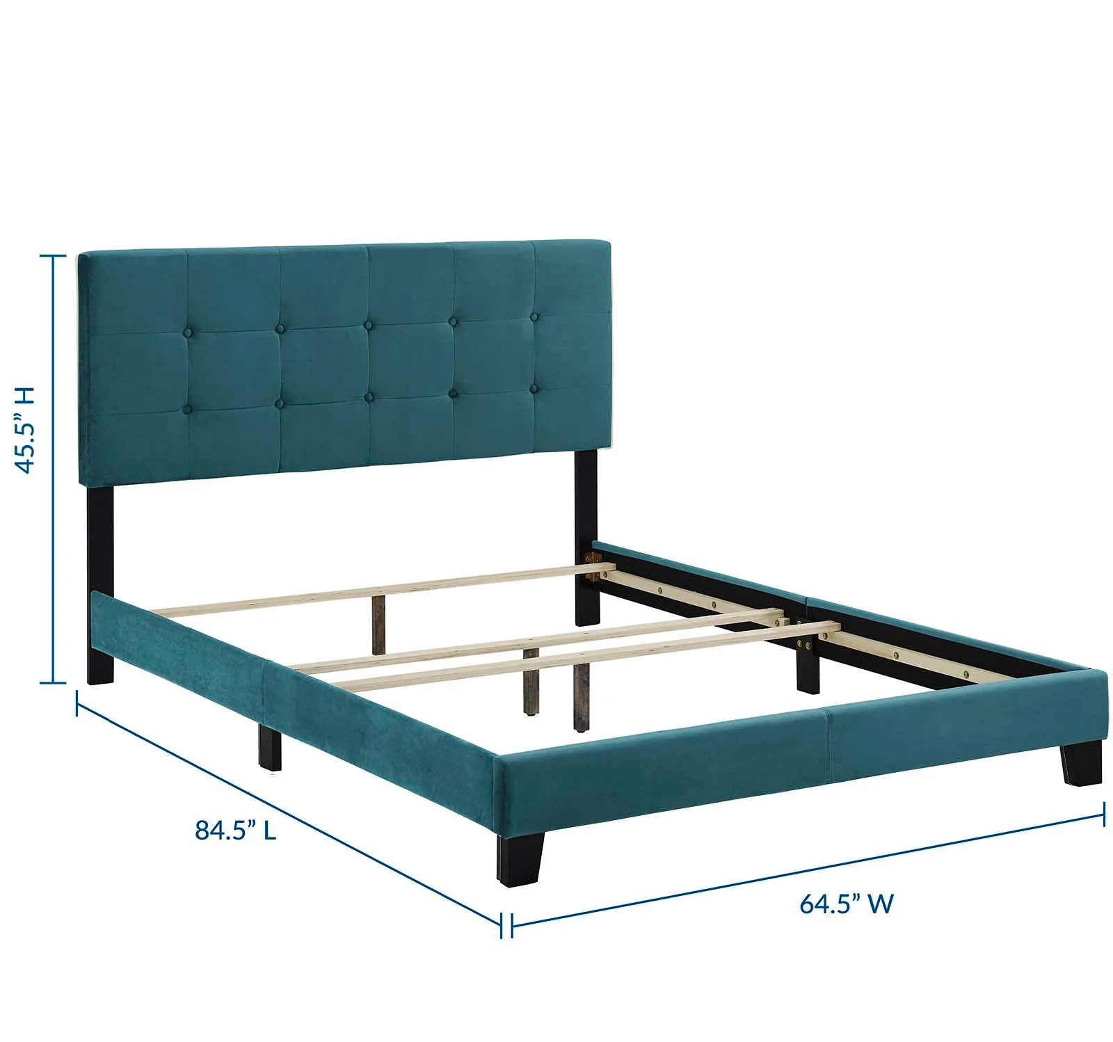 Amira Queen Performance Velvet Bed By Modway - MOD-5867 - Image 4