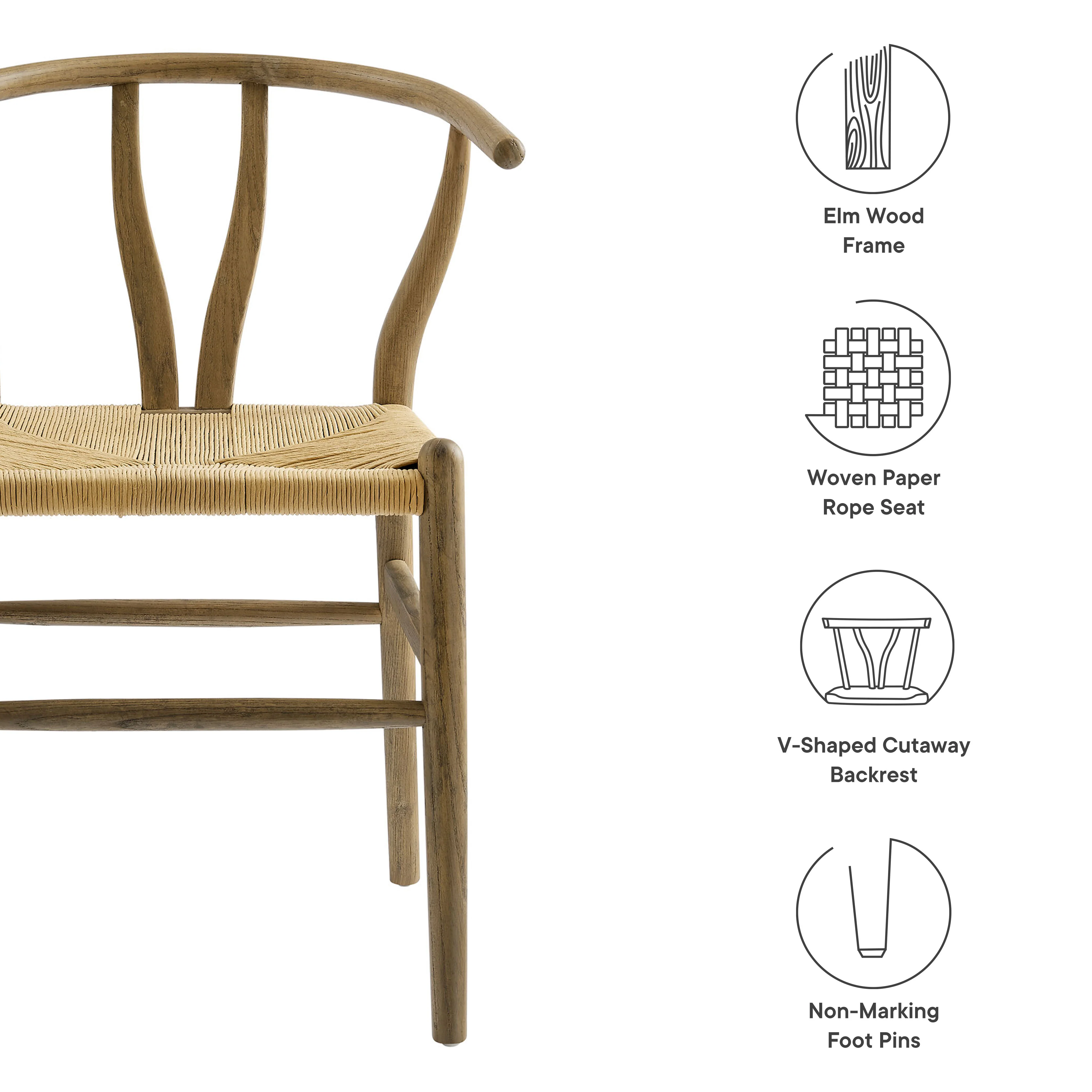 Amish 32" Wood Dining Accent Chair by Modway - Image 9