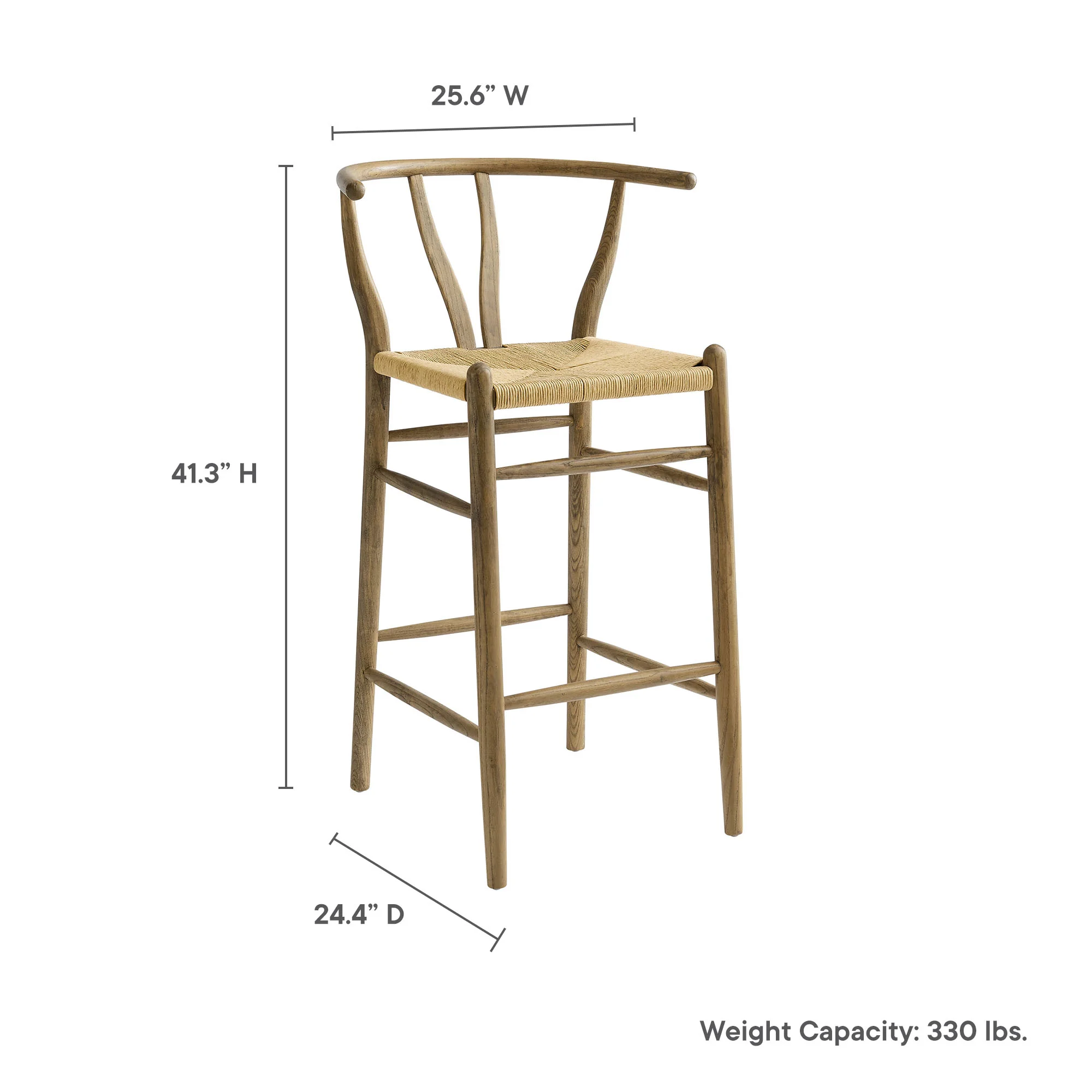 Amish Wood Bar Stool by Modway - Image 10