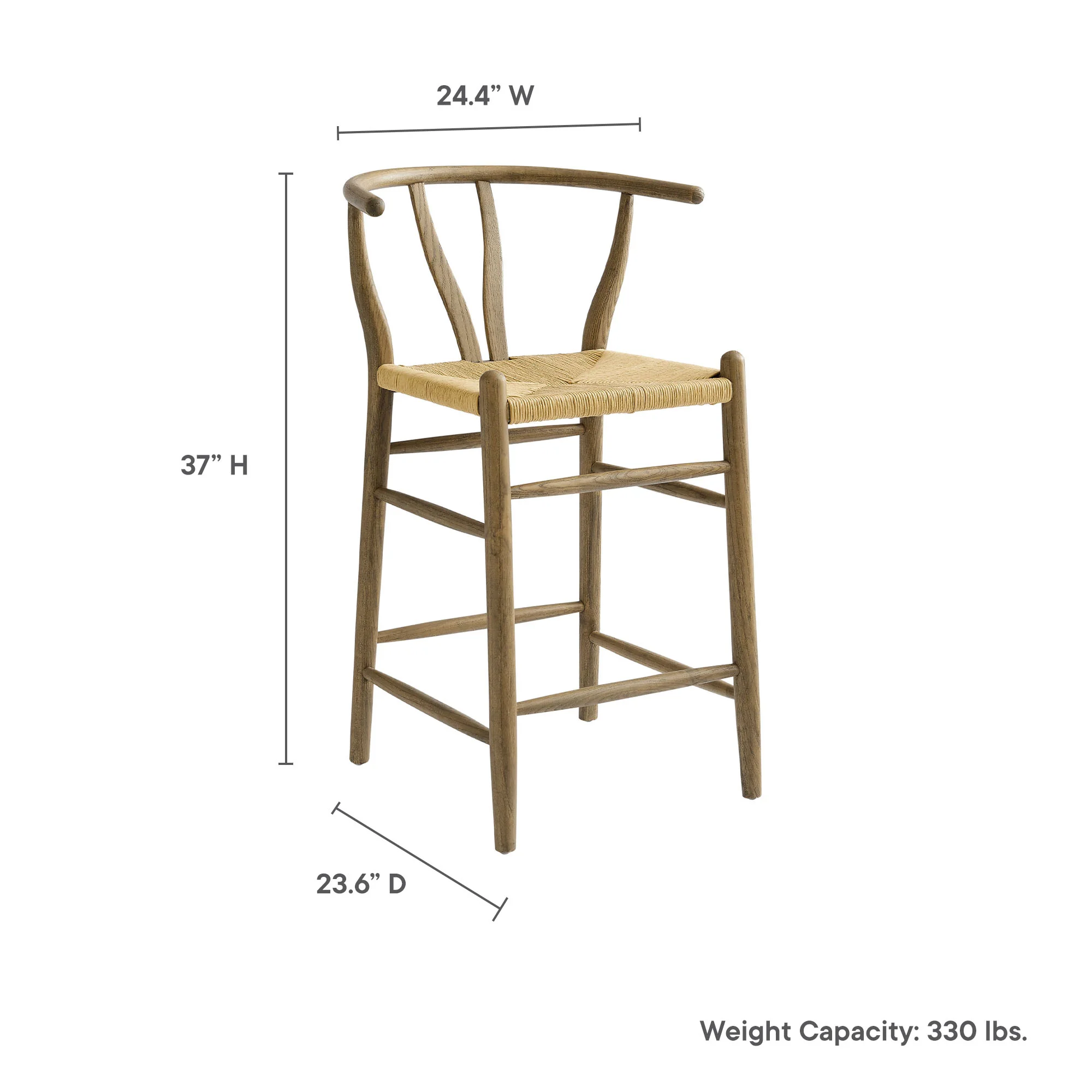 Amish Wood Counter Stool by Modway - Image 10