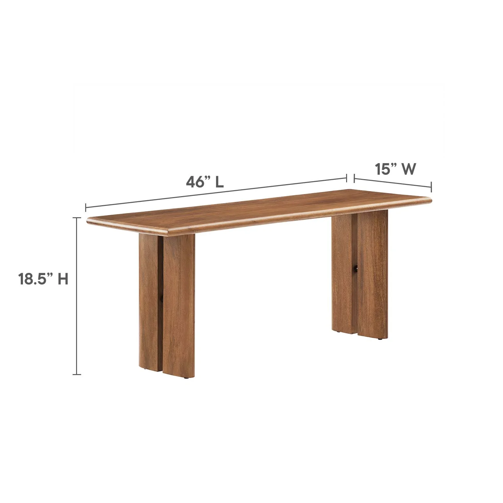 Amistad 46" Wood Bench By Modway - EEI-6343 - Image 17