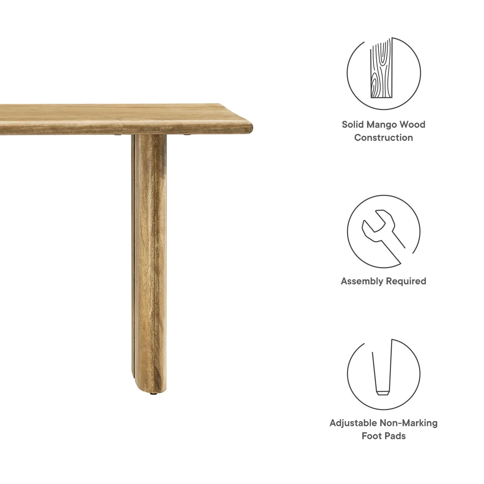 Amistad 46" Wood Bench By Modway - EEI-6343 - Image 7
