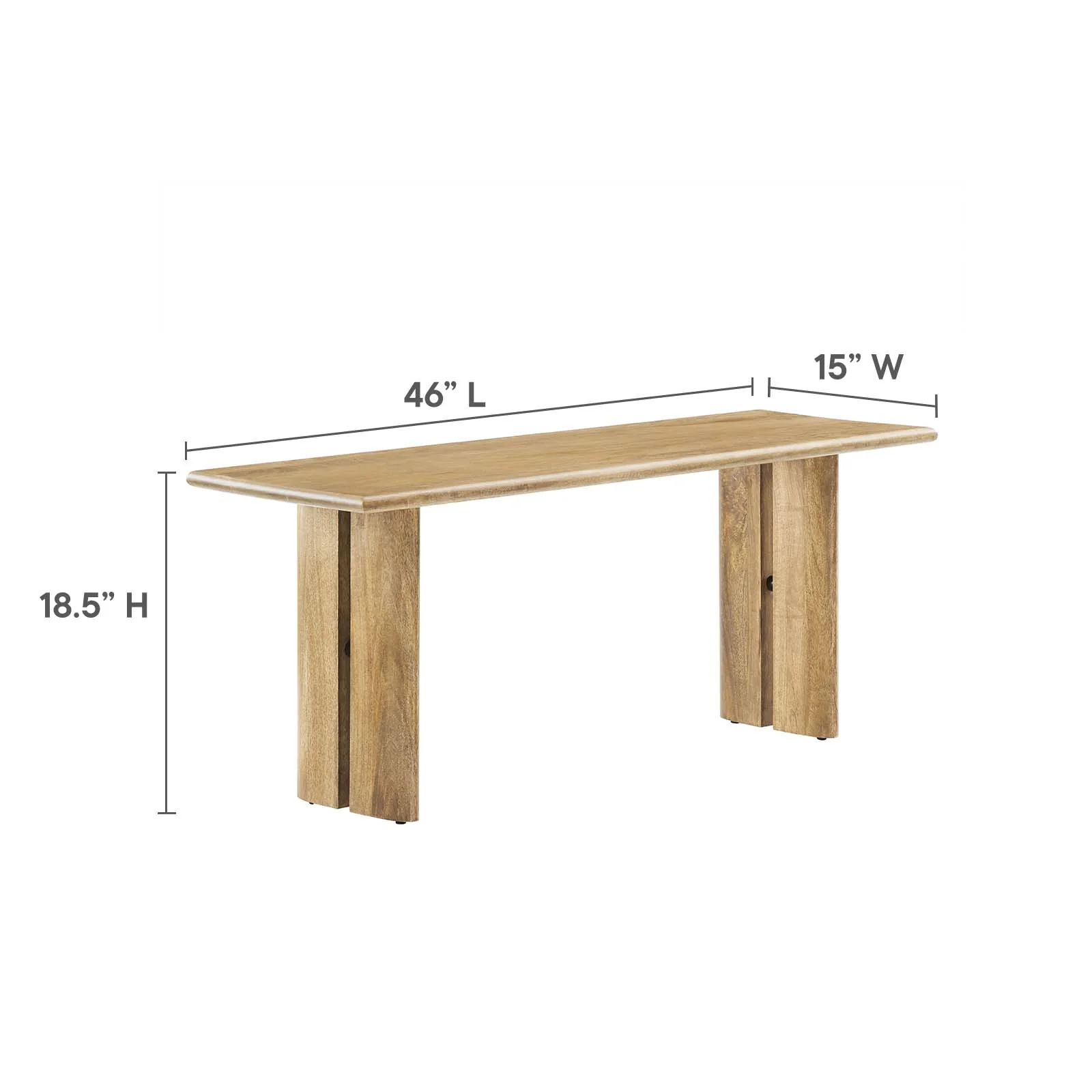 Amistad 46" Wood Bench By Modway - EEI-6343 - Image 8