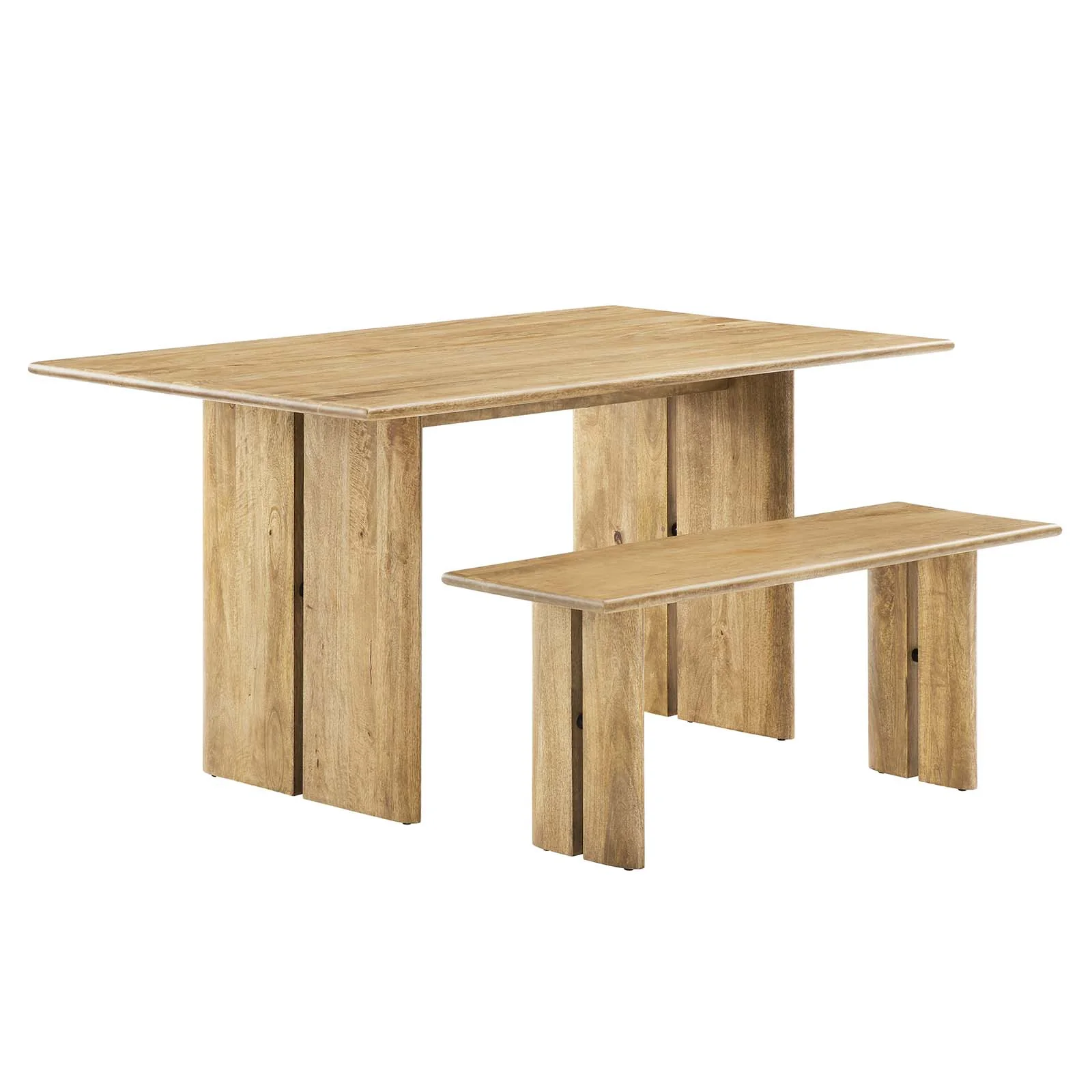 Amistad 60" Wood Dining Table and Bench Set By Modway - EEI-6690 - Image 2