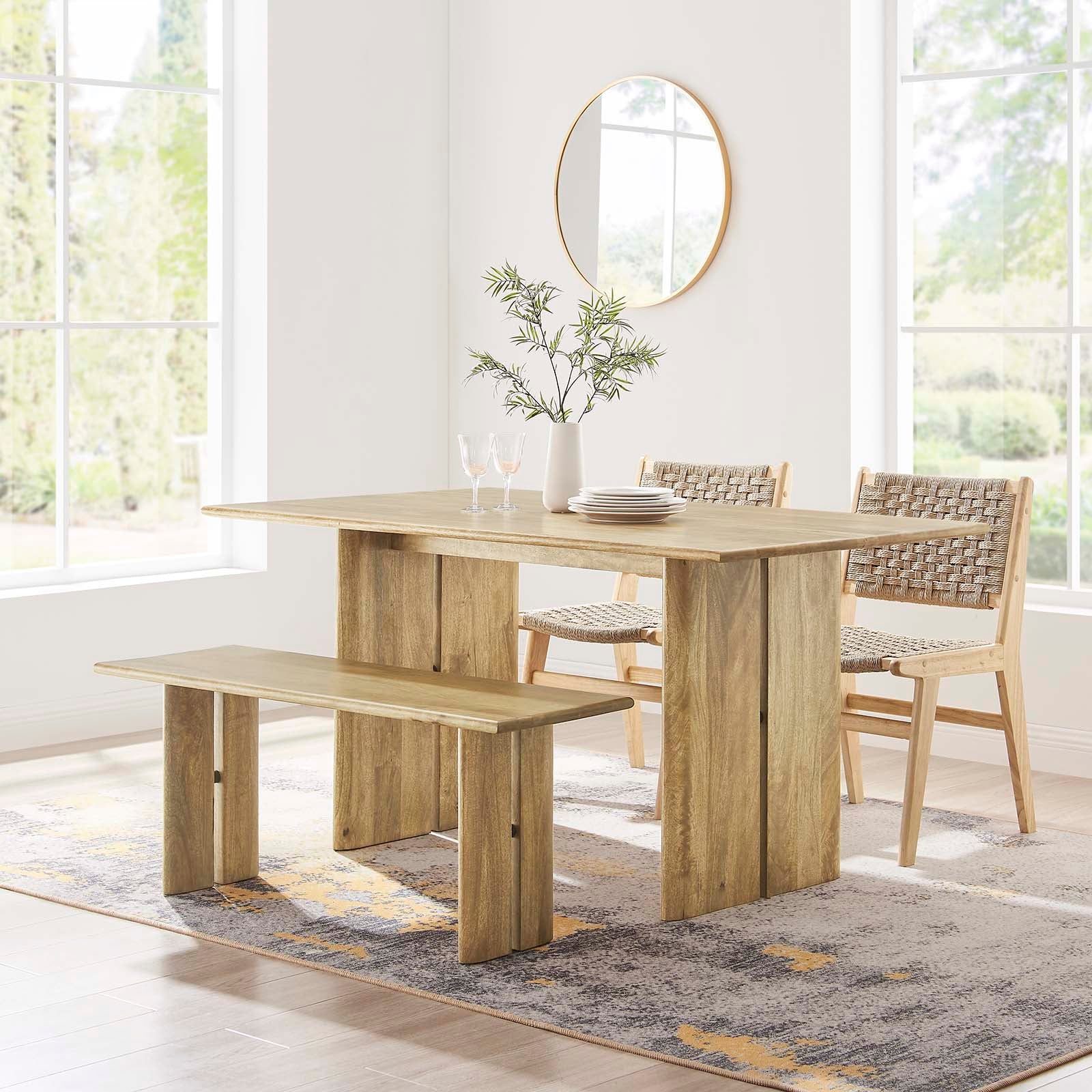 Amistad 60" Wood Dining Table and Bench Set By Modway - EEI-6690 - Image 6