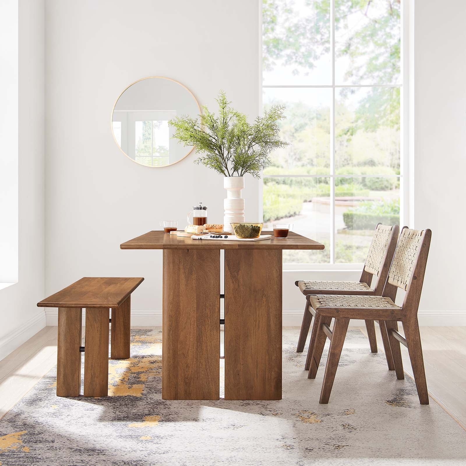Amistad 60" Wood Dining Table and Bench Set By Modway - EEI-6690 - Image 7