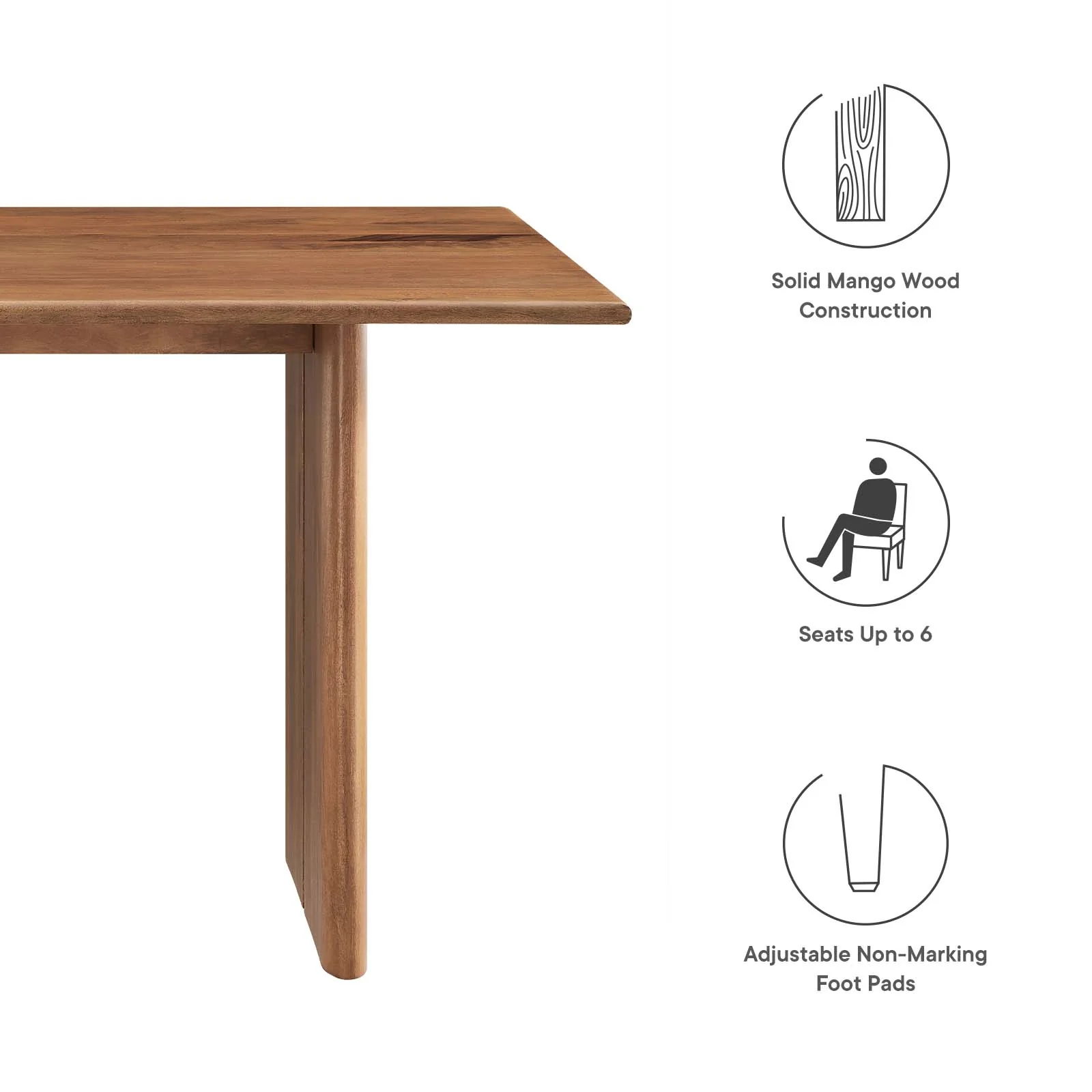 Amistad 60" Wood Dining Table By Modway - EEI-6338 - Image 18