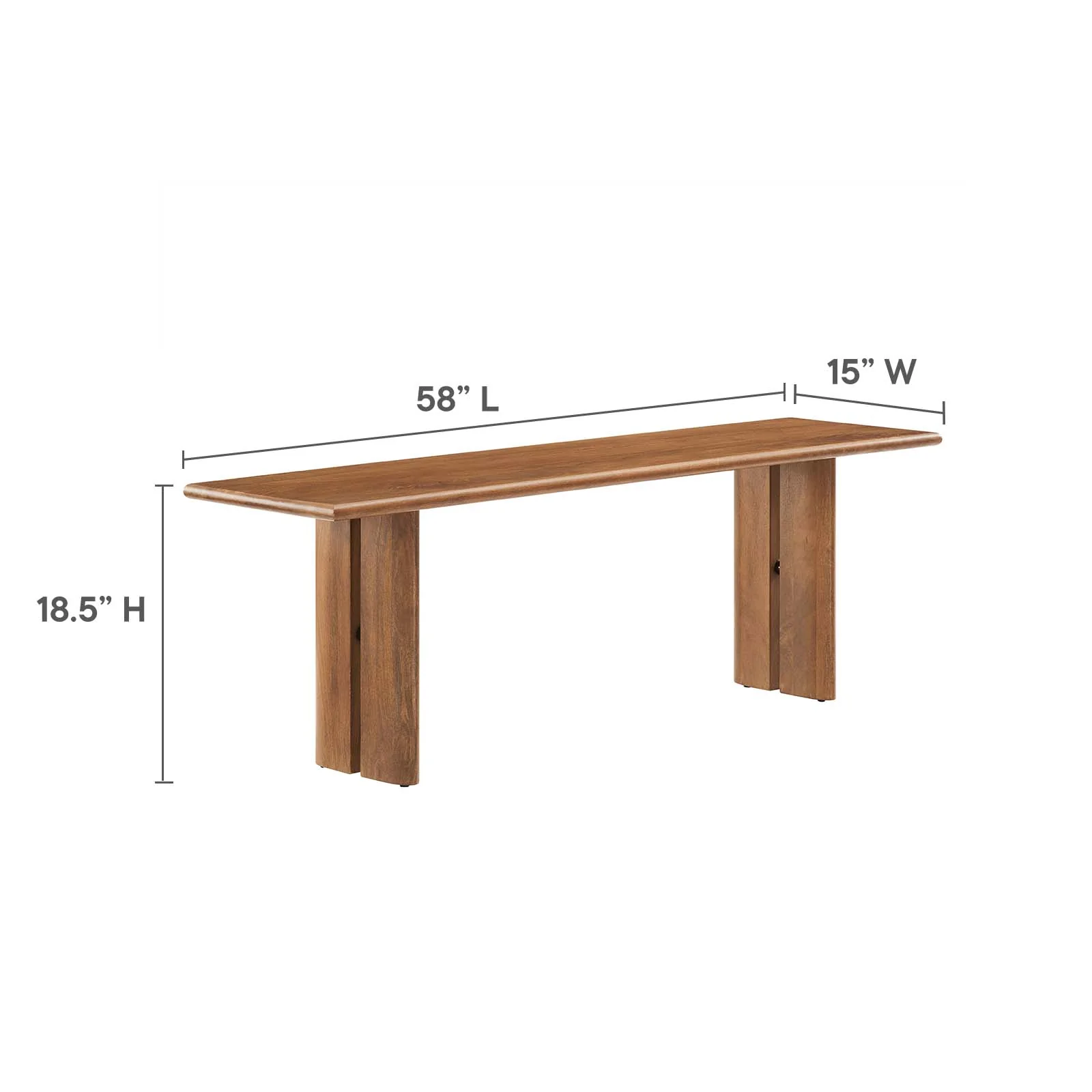 Amistad 72" Wood Dining Table and Bench Set By Modway - EEI-6559 - Image 11
