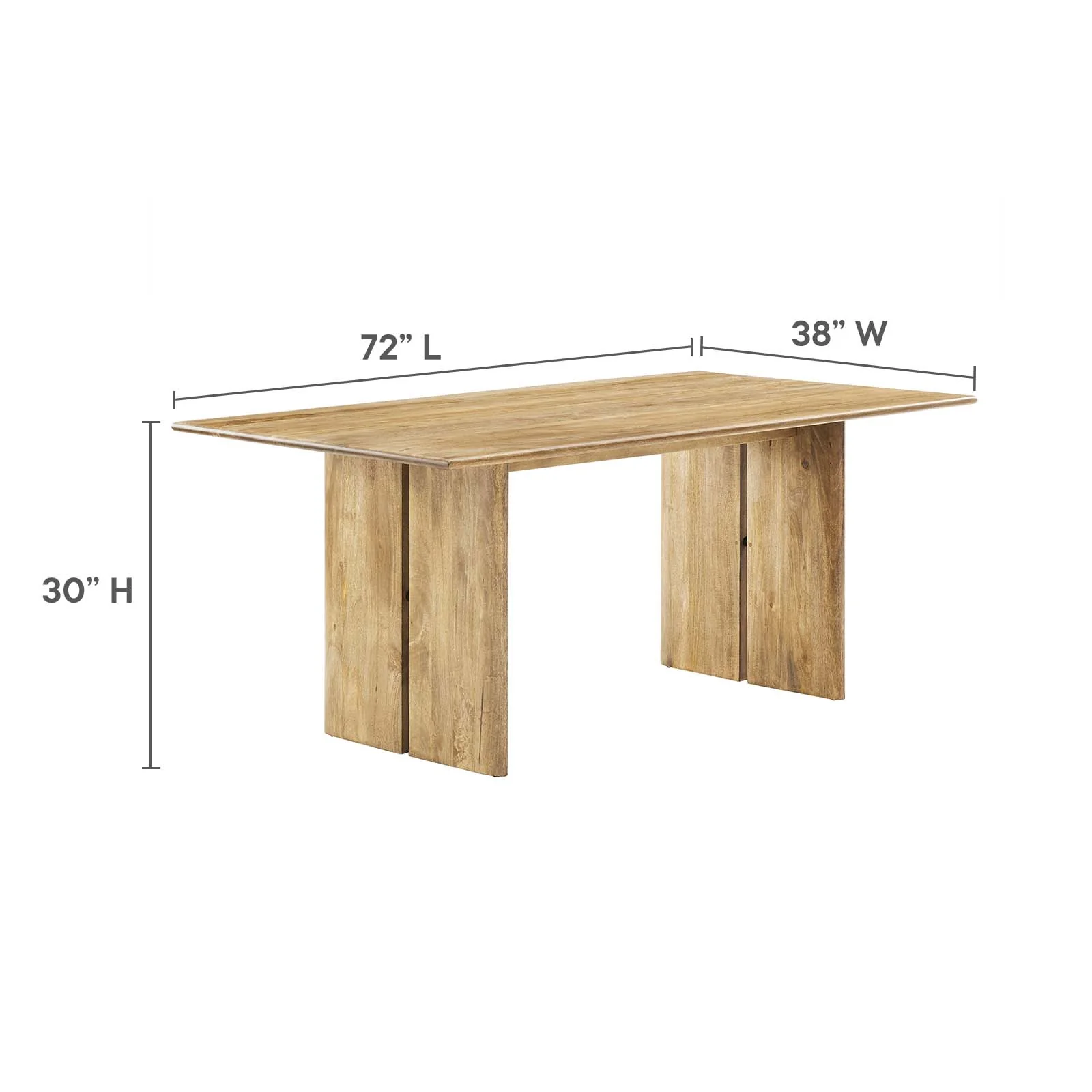 Amistad 72" Wood Dining Table and Bench Set By Modway - EEI-6559 - Image 4