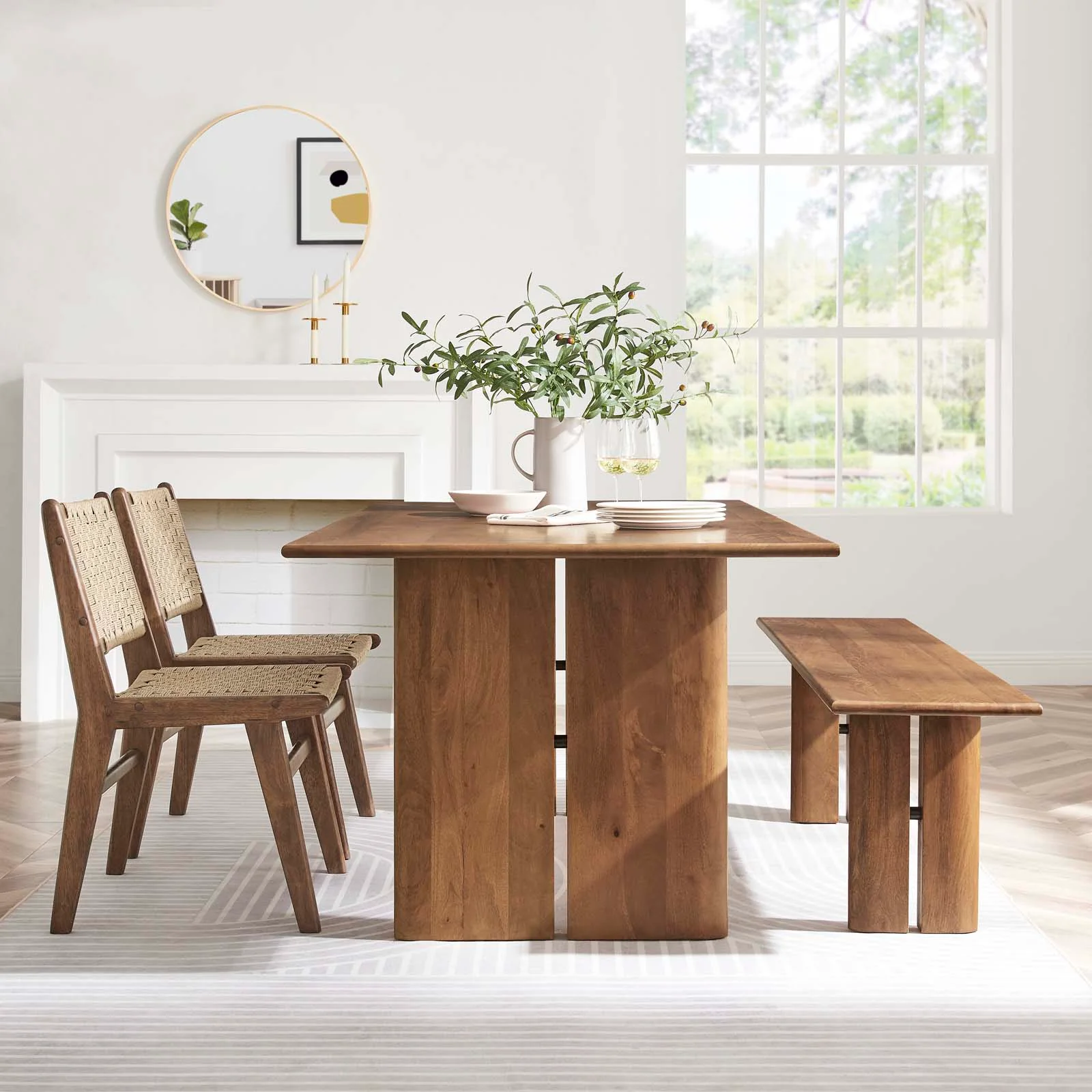 Amistad 72" Wood Dining Table and Bench Set By Modway - EEI-6559 - Image 7