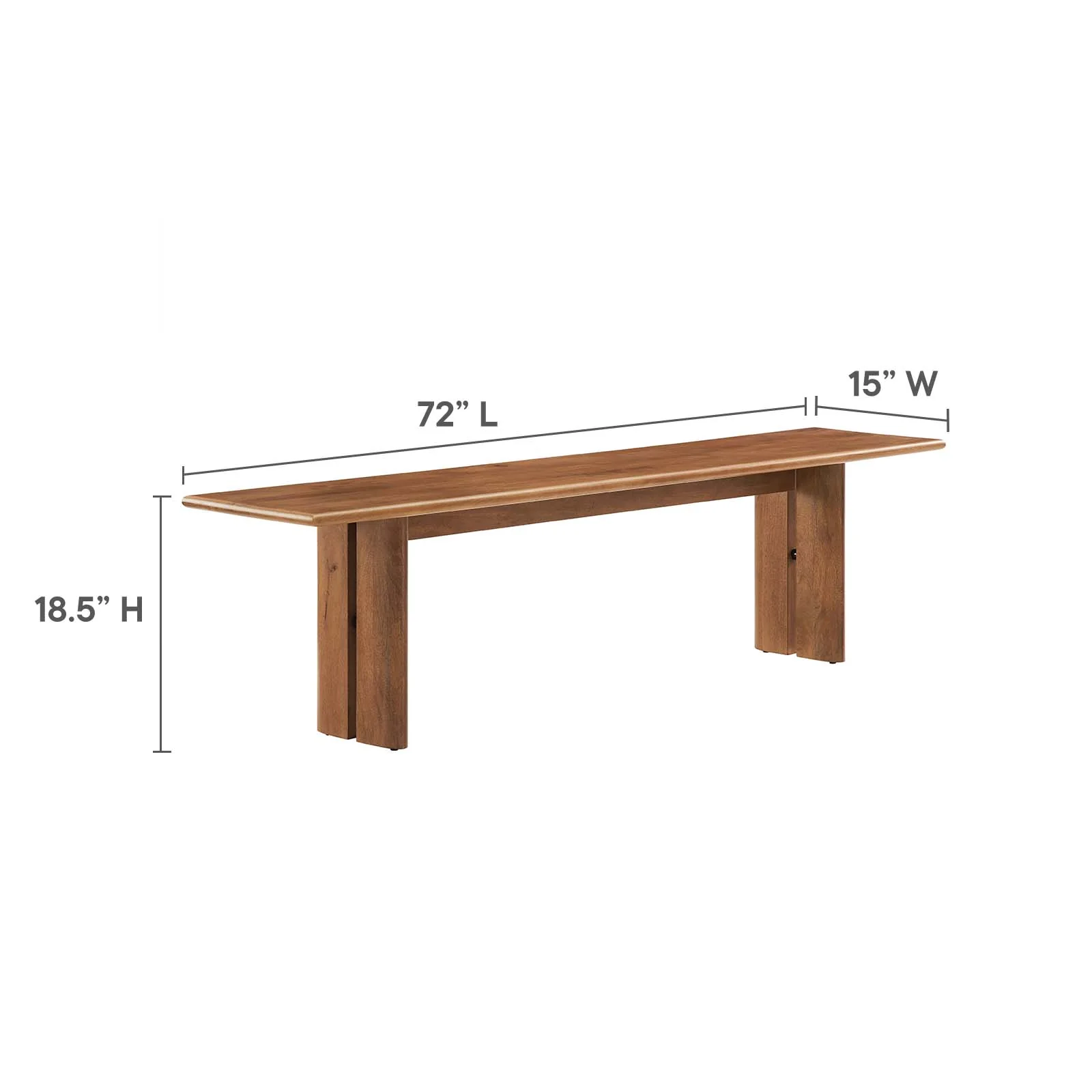 Amistad 86" Wood Dining Table and Bench Set By Modway - EEI-6560 - Image 11