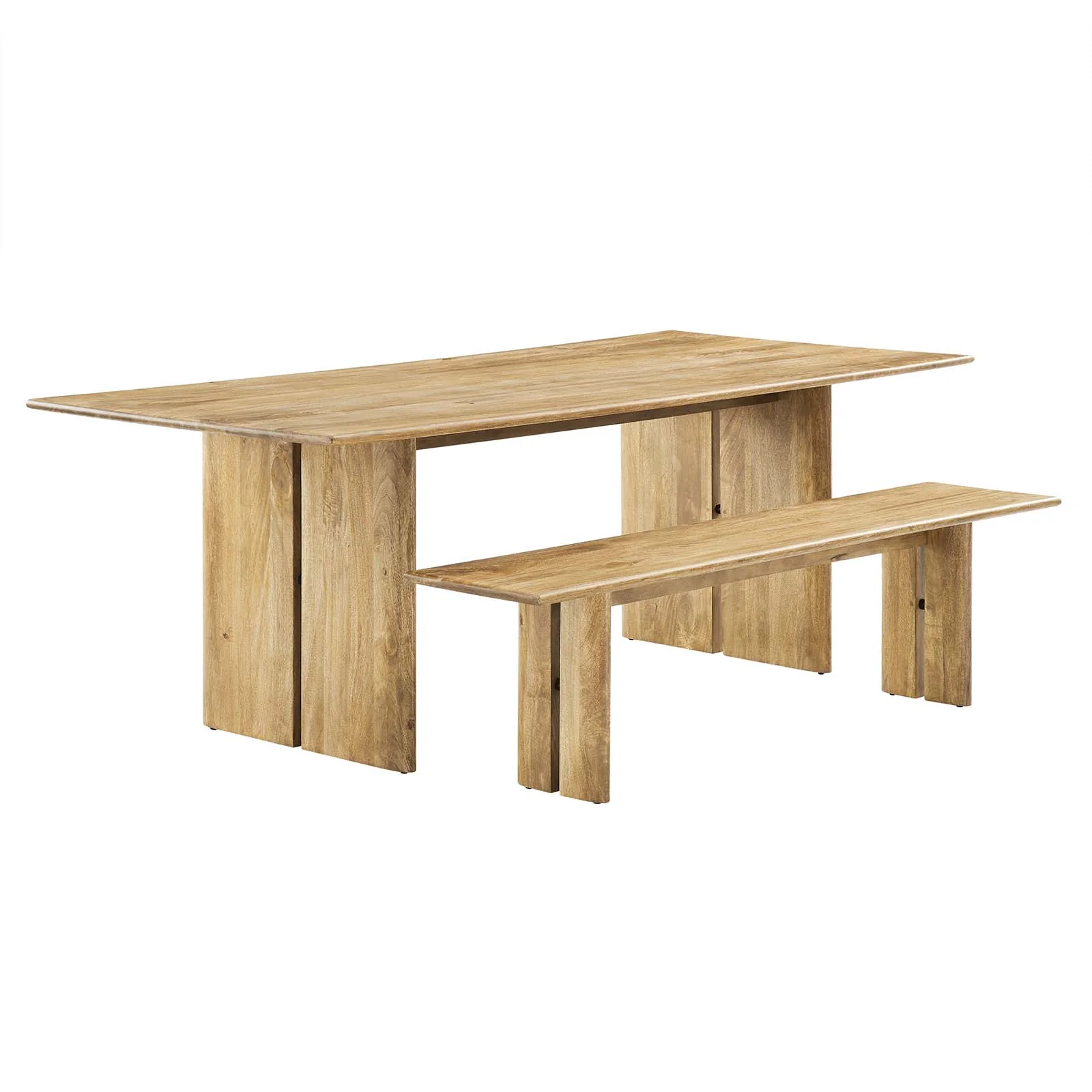 Amistad 86" Wood Dining Table and Bench Set By Modway - EEI-6560 - Image 2