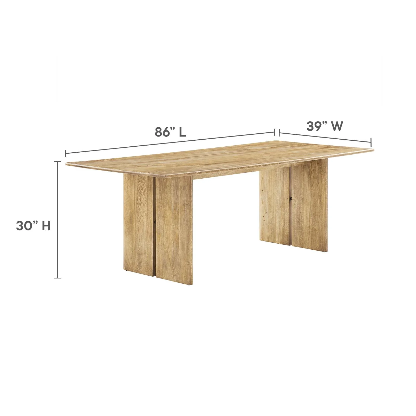 Amistad 86" Wood Dining Table and Bench Set By Modway - EEI-6560 - Image 4