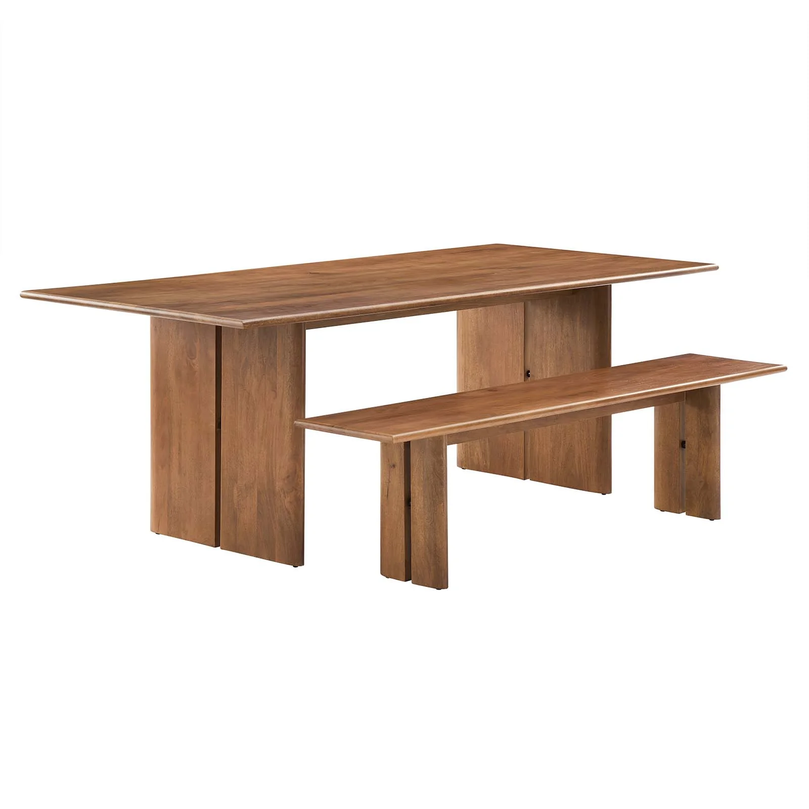 Amistad 86" Wood Dining Table and Bench Set By Modway - EEI-6560 - Image 8