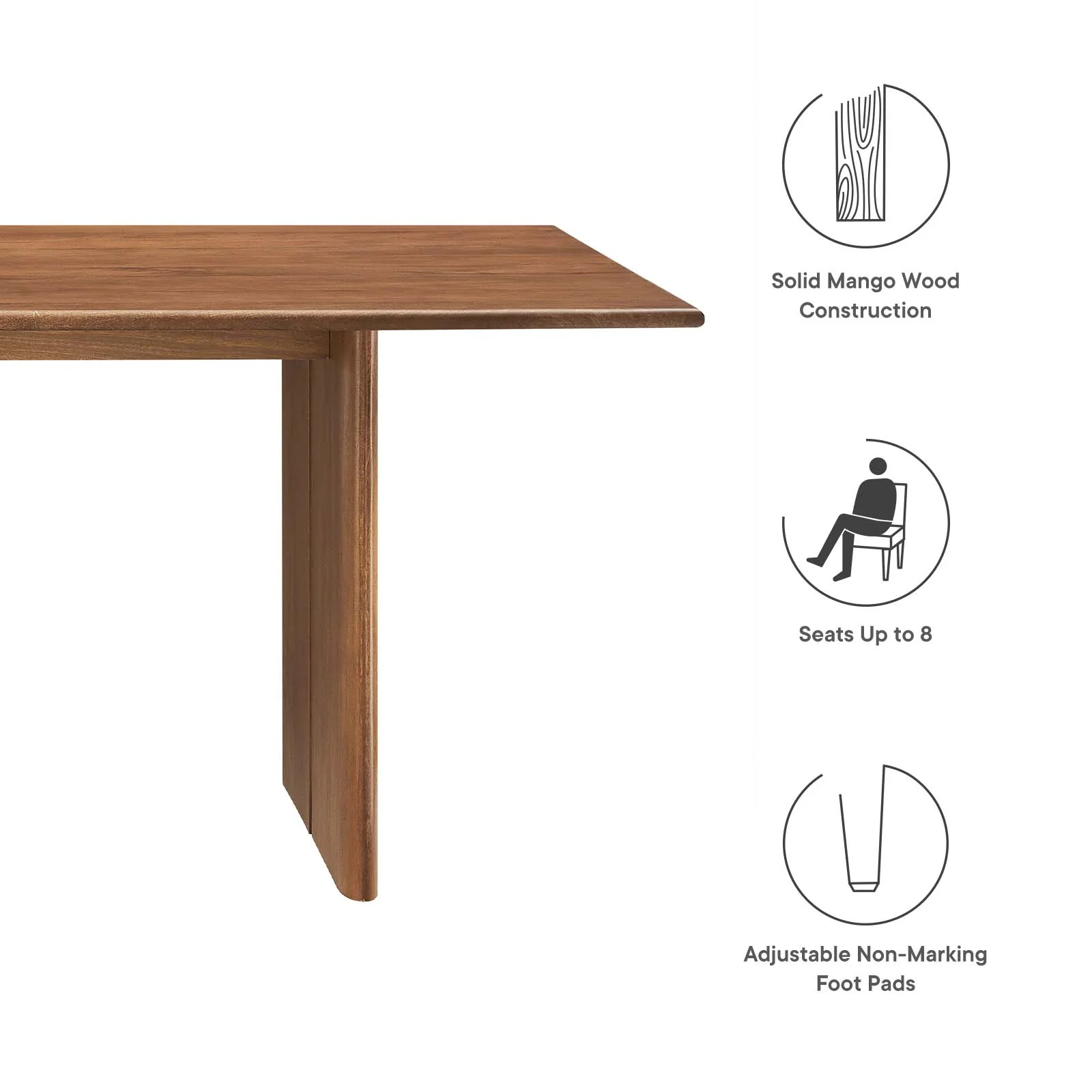 Amistad 86" Wood Dining Table By Modway - EEI-6340 - Image 18